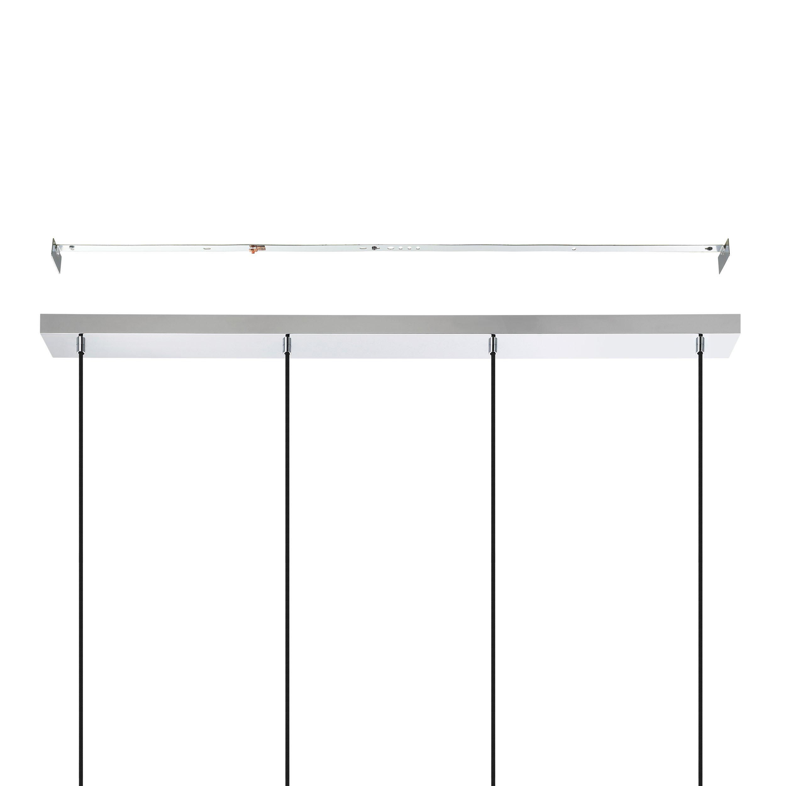 Suspension verre blanc MAJANA E27 4X40W