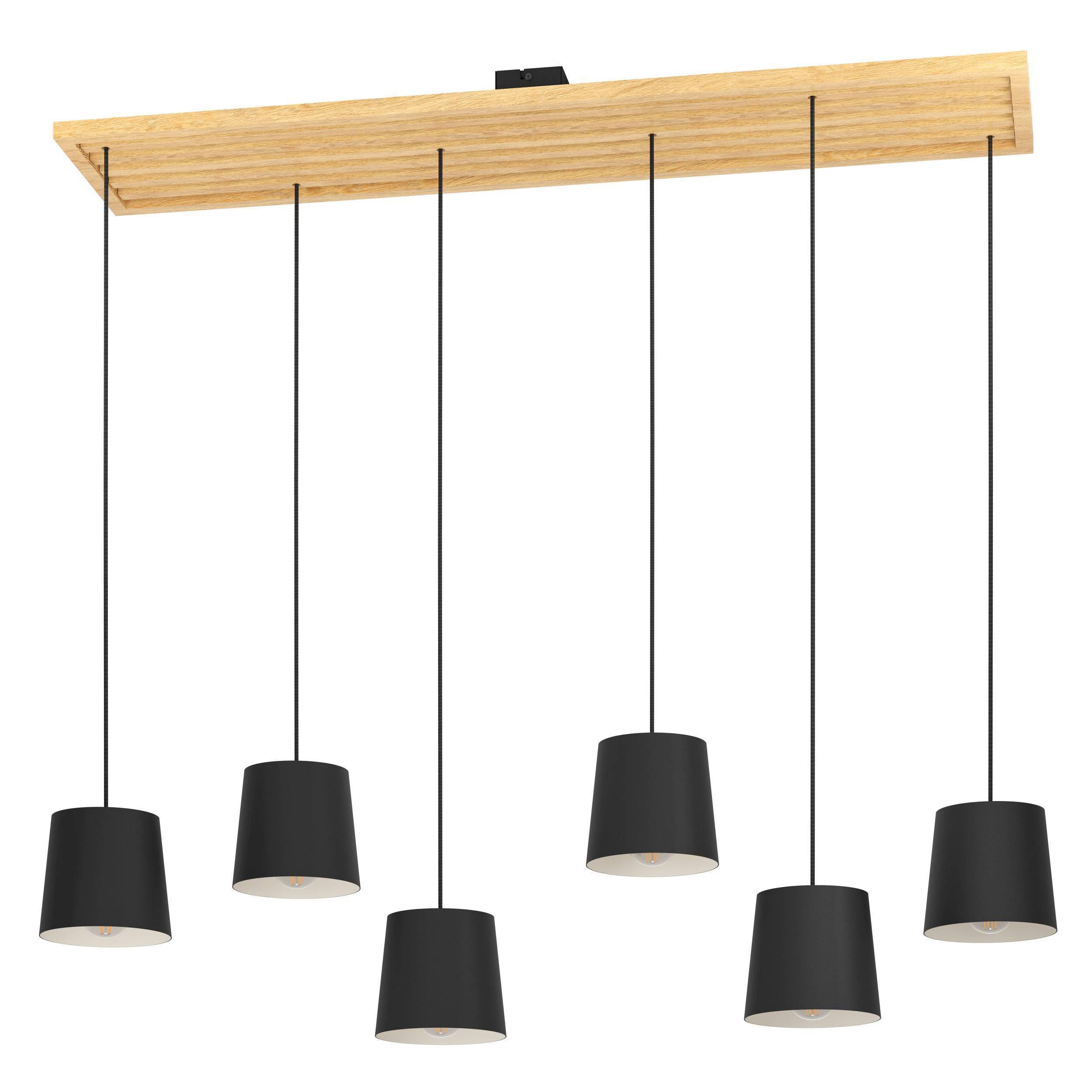 Suspension bois noir CAMARIOCA E27 6X40W