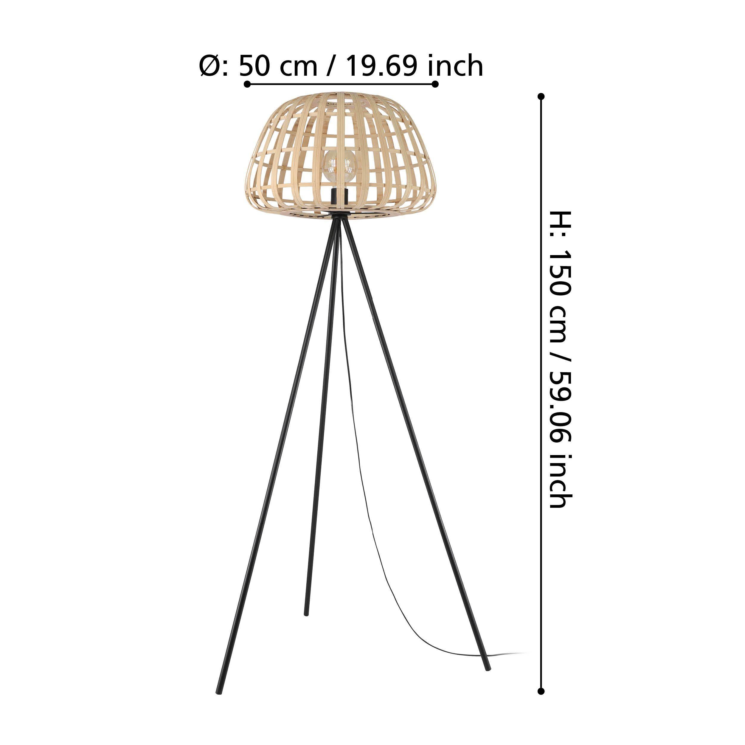 Lampadaire bambou naturel MONTEZUELO E27 1X40W