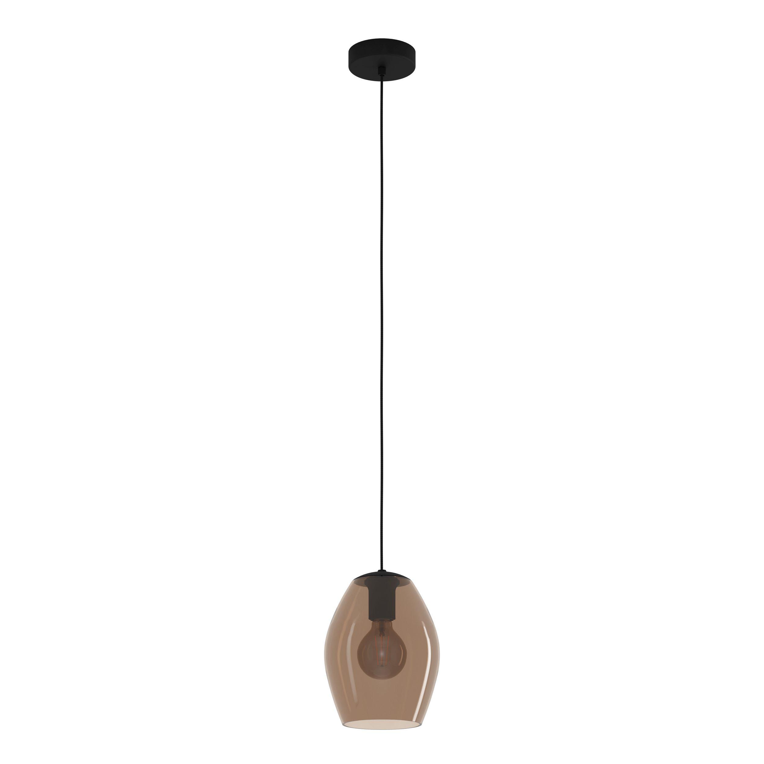 Suspension verre marron ESTANYS 1 E27 1X40W