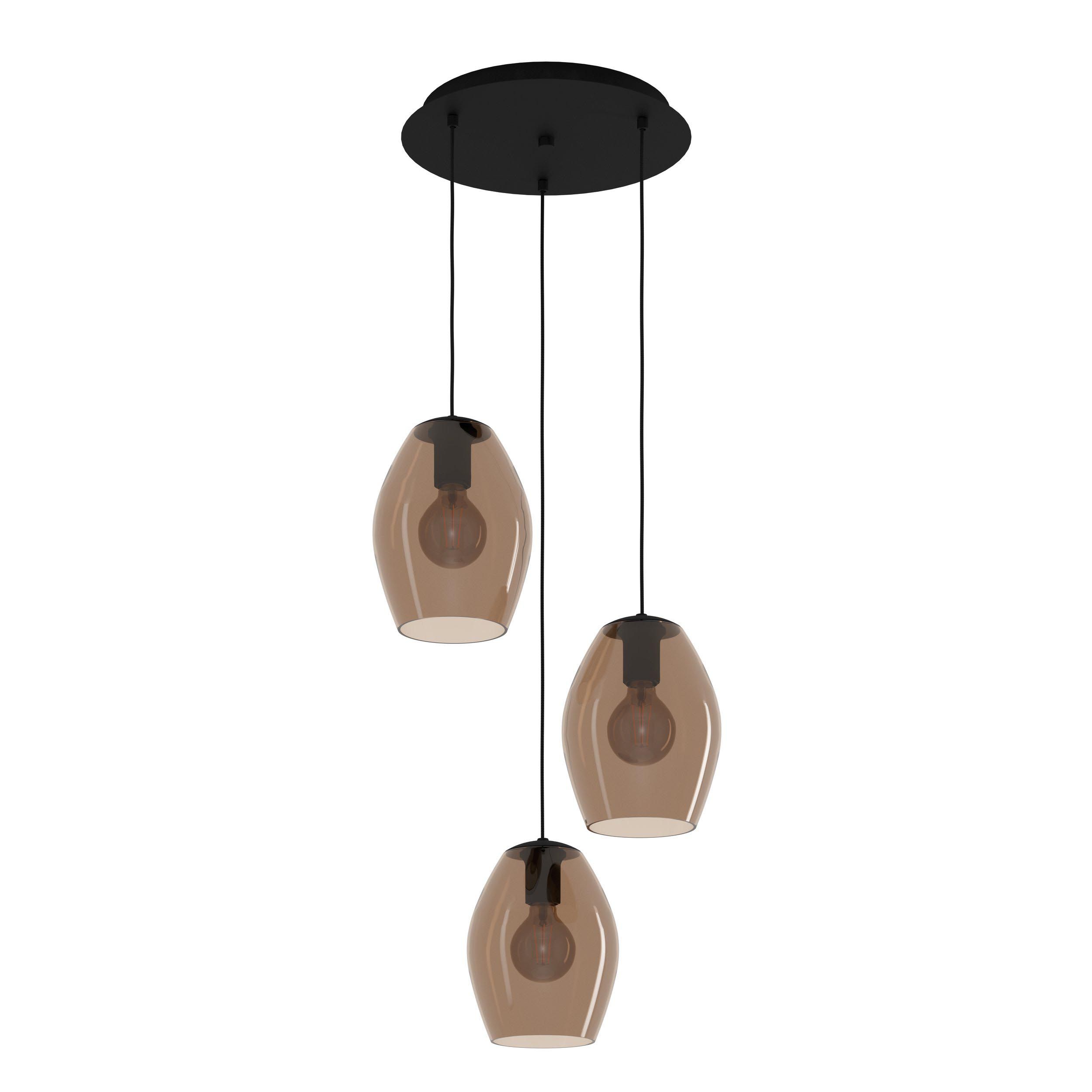 Suspension verre marron ESTANYS 1 E27 3X40W