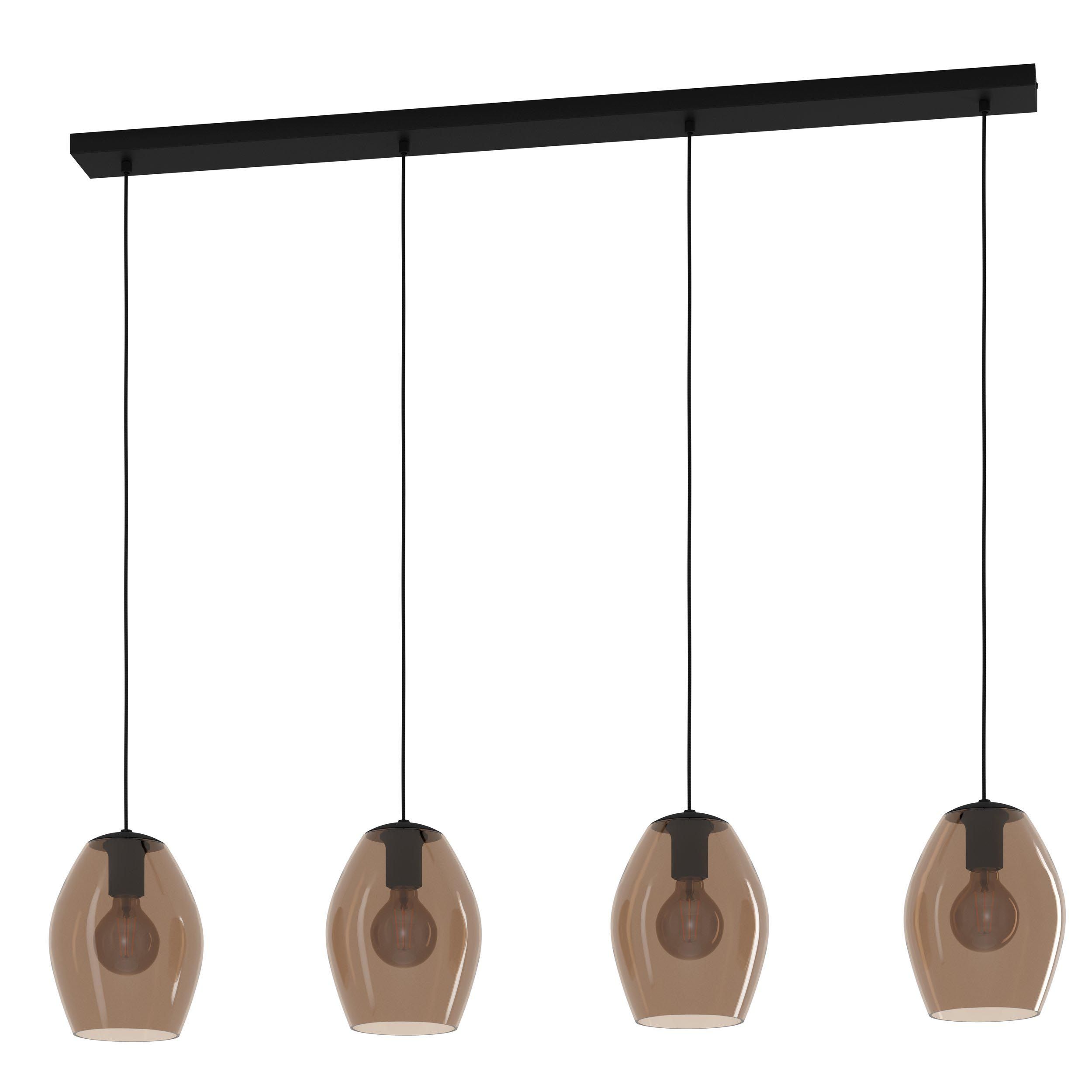 Suspension verre marron ESTANYS 1 E27 4X40W