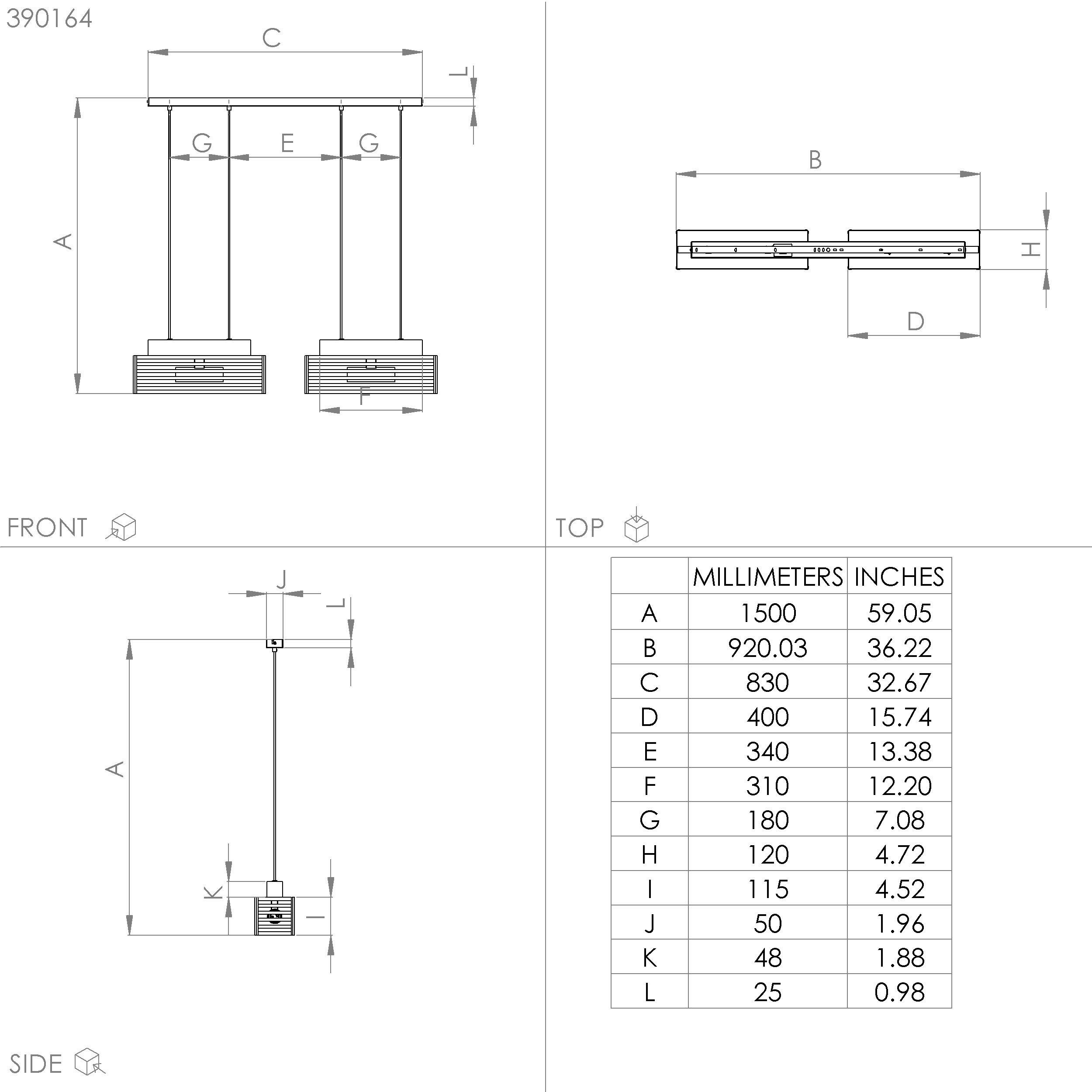 Suspension métal noir CIDRAZ E27 4X40W