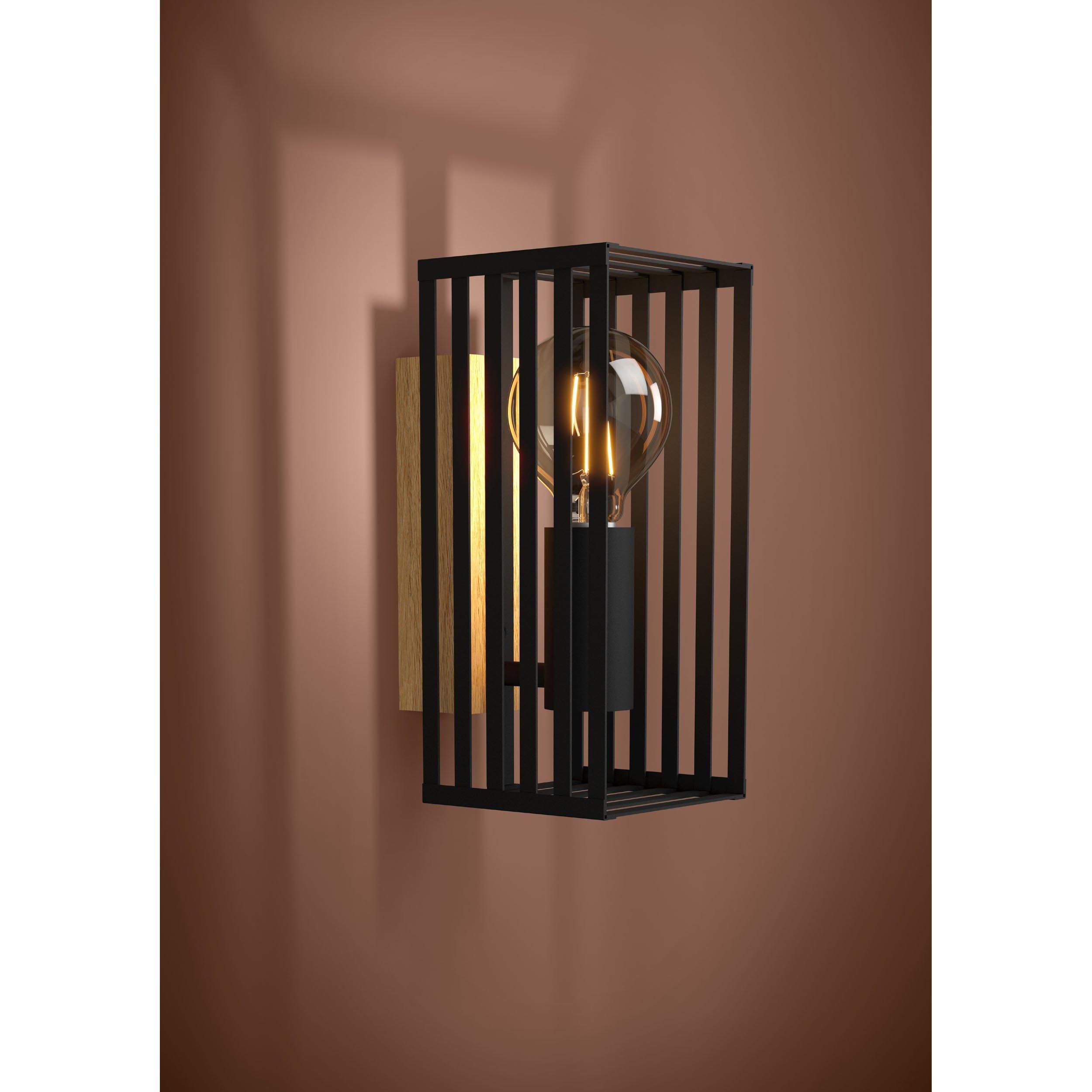 Applique murale métal noir CIDRAZ E27 1X40W