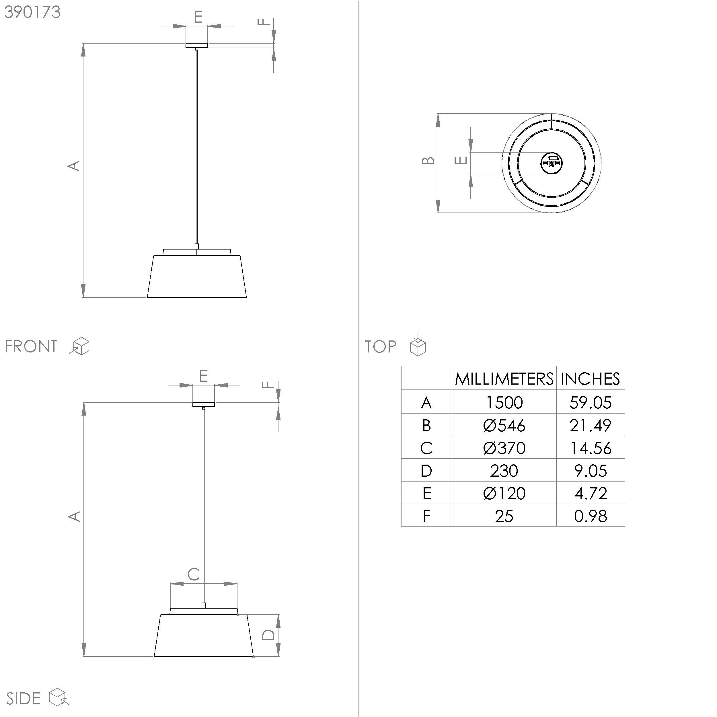 Suspension tissu gris ALMERIMAR E27 3X40W