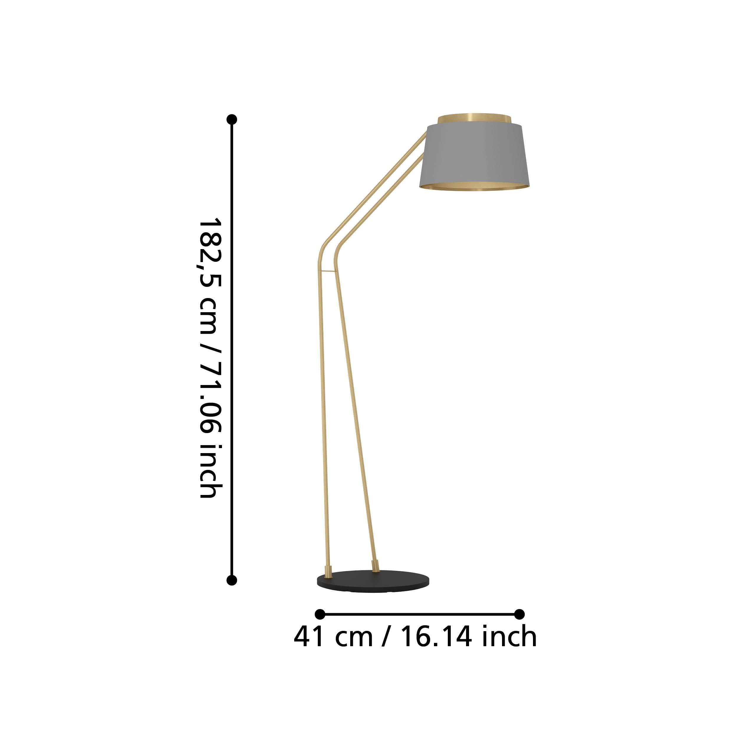 Lampadaire métal gris ALMERIMAR E27 1X40W