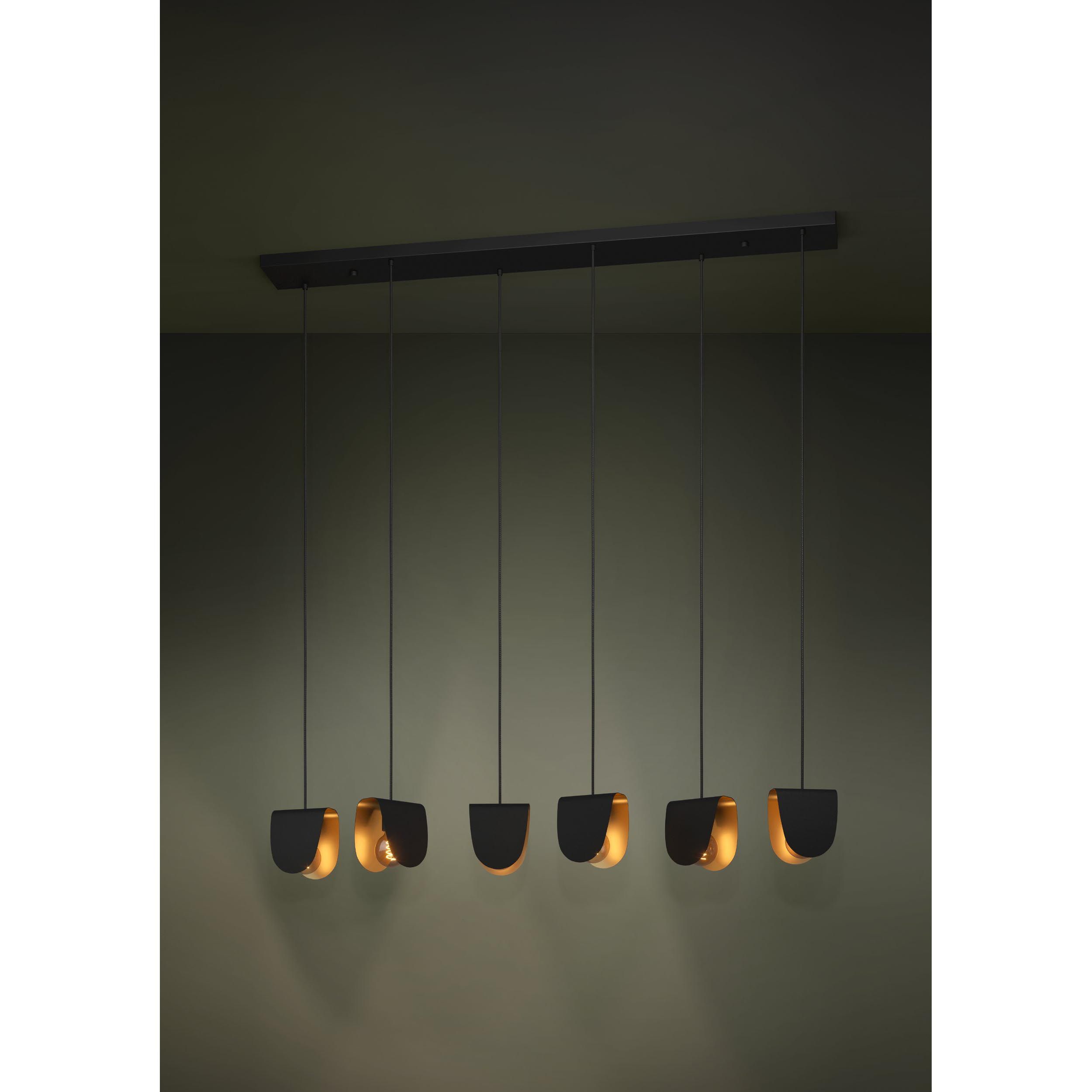 Suspension métal noir SERENARA E27 6X40W