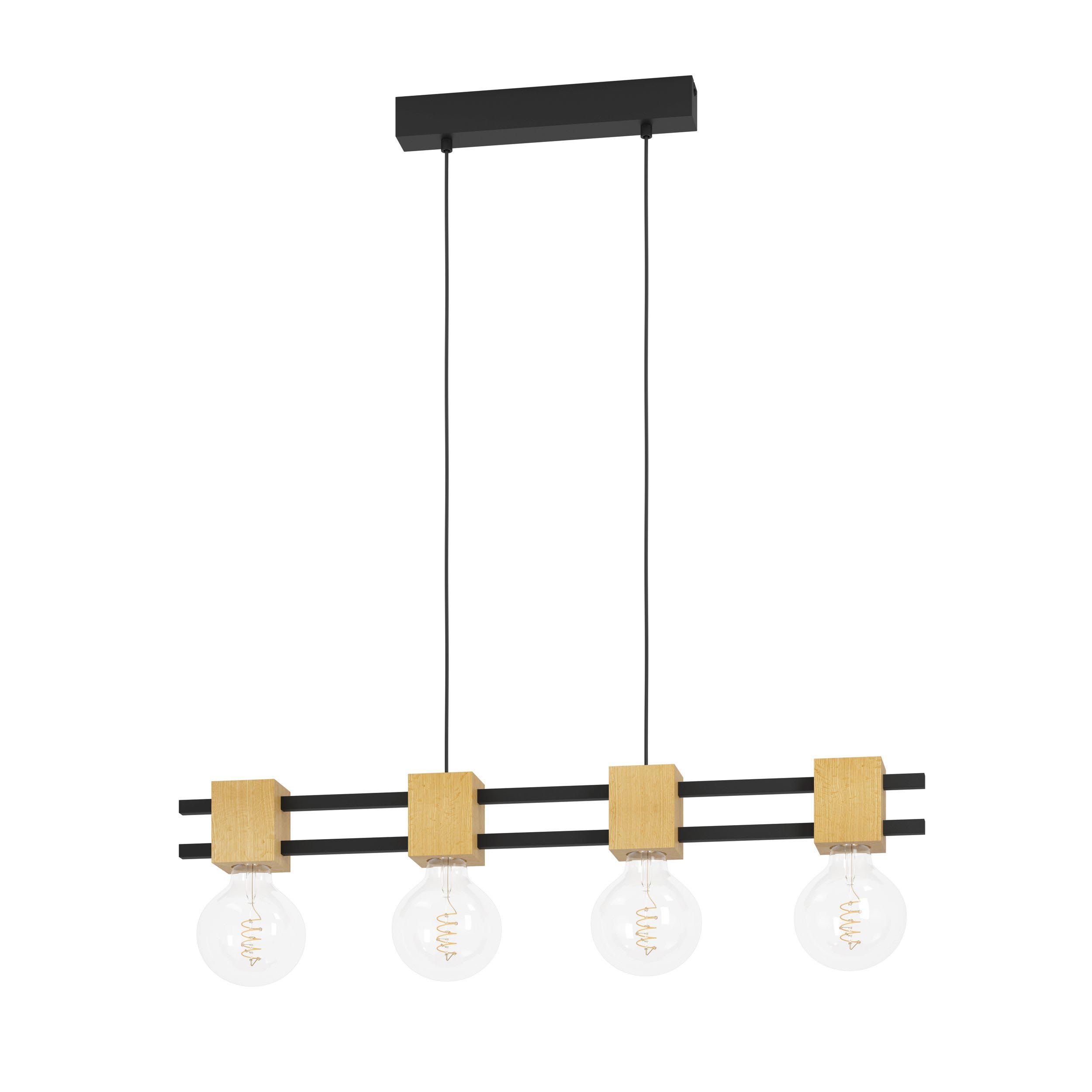 Suspension métal noir LEVANTARA E27 4X40W