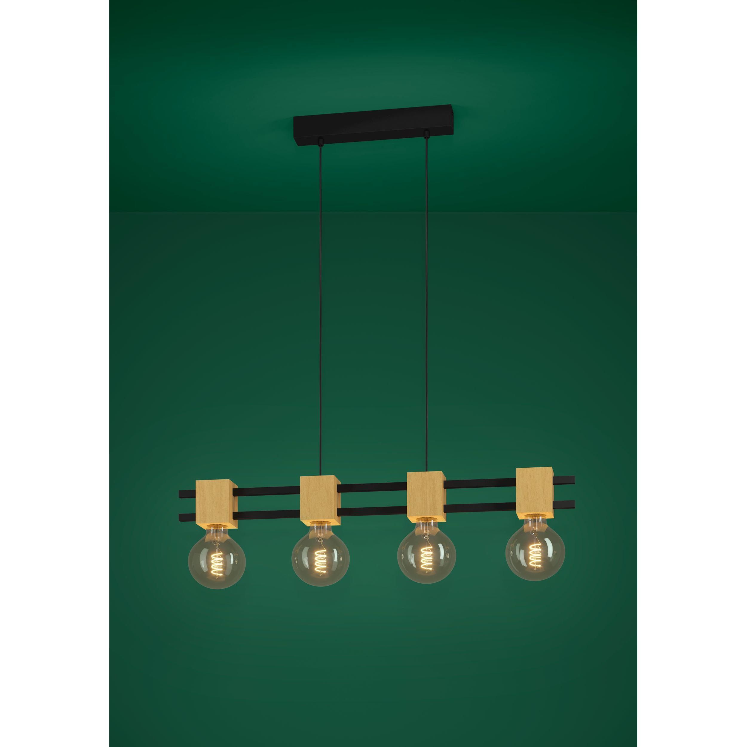 Suspension métal noir LEVANTARA E27 4X40W