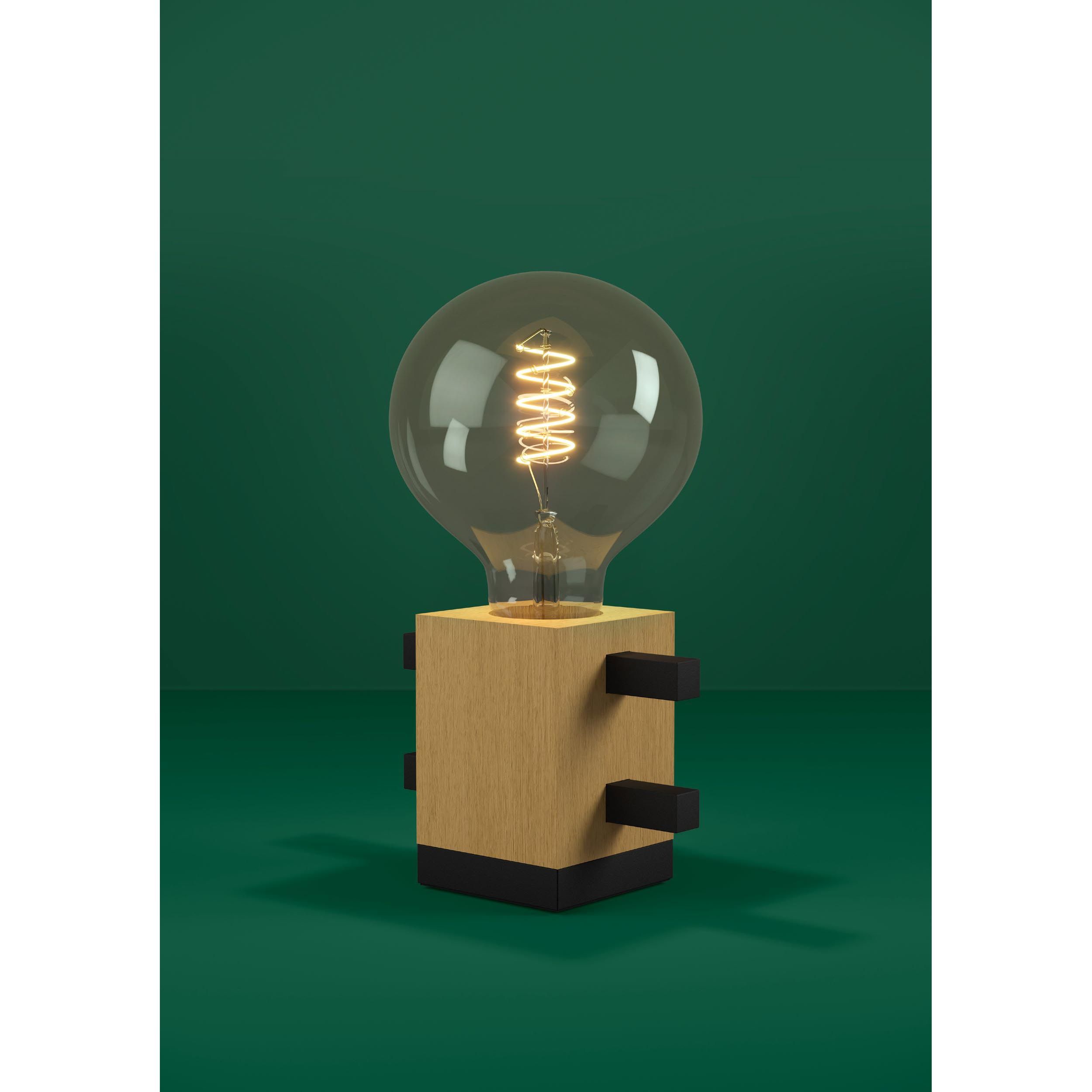 Lampe en bois noir LEVANTARA E27 40W