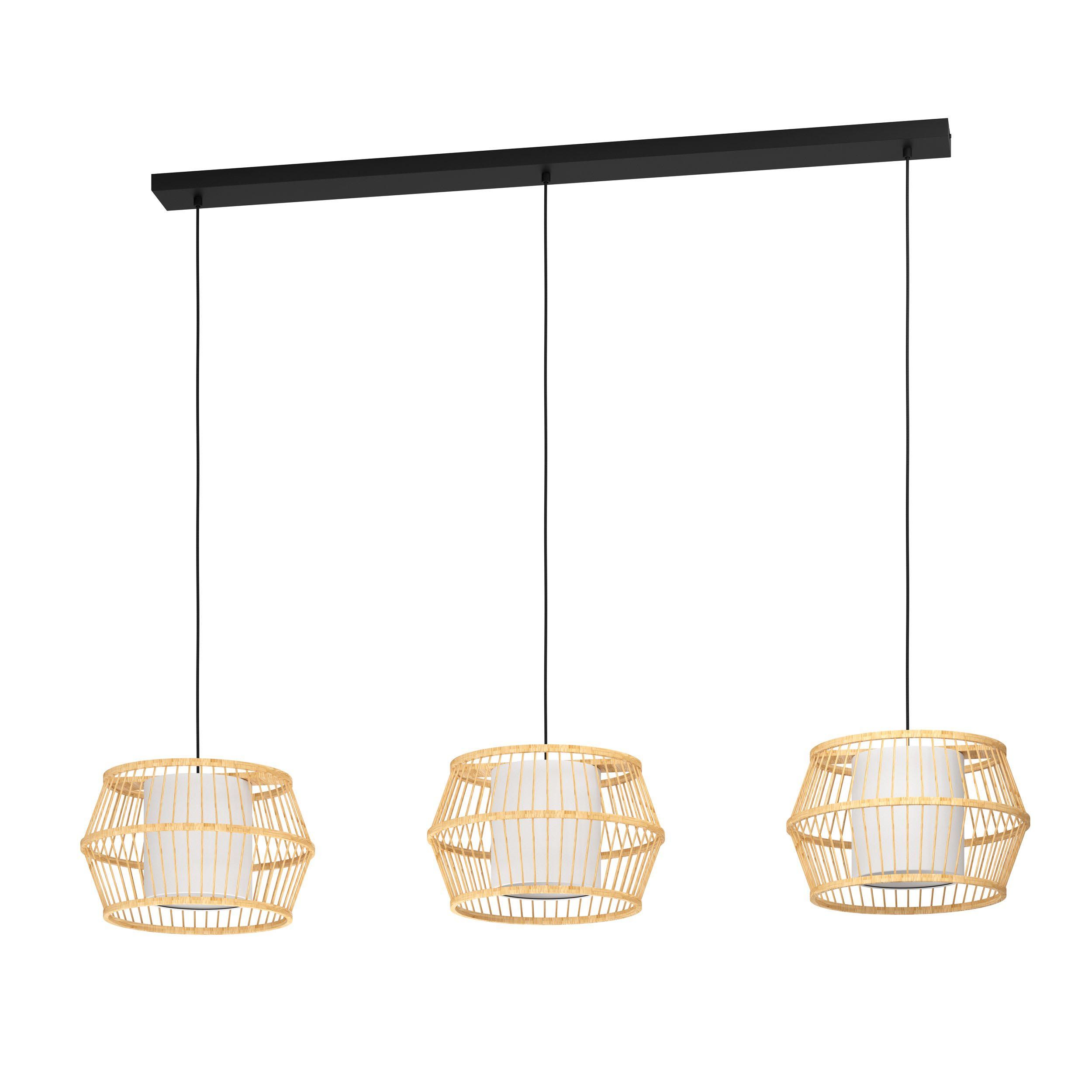 Suspension bois naturel MONTERROSO E27 3X40W