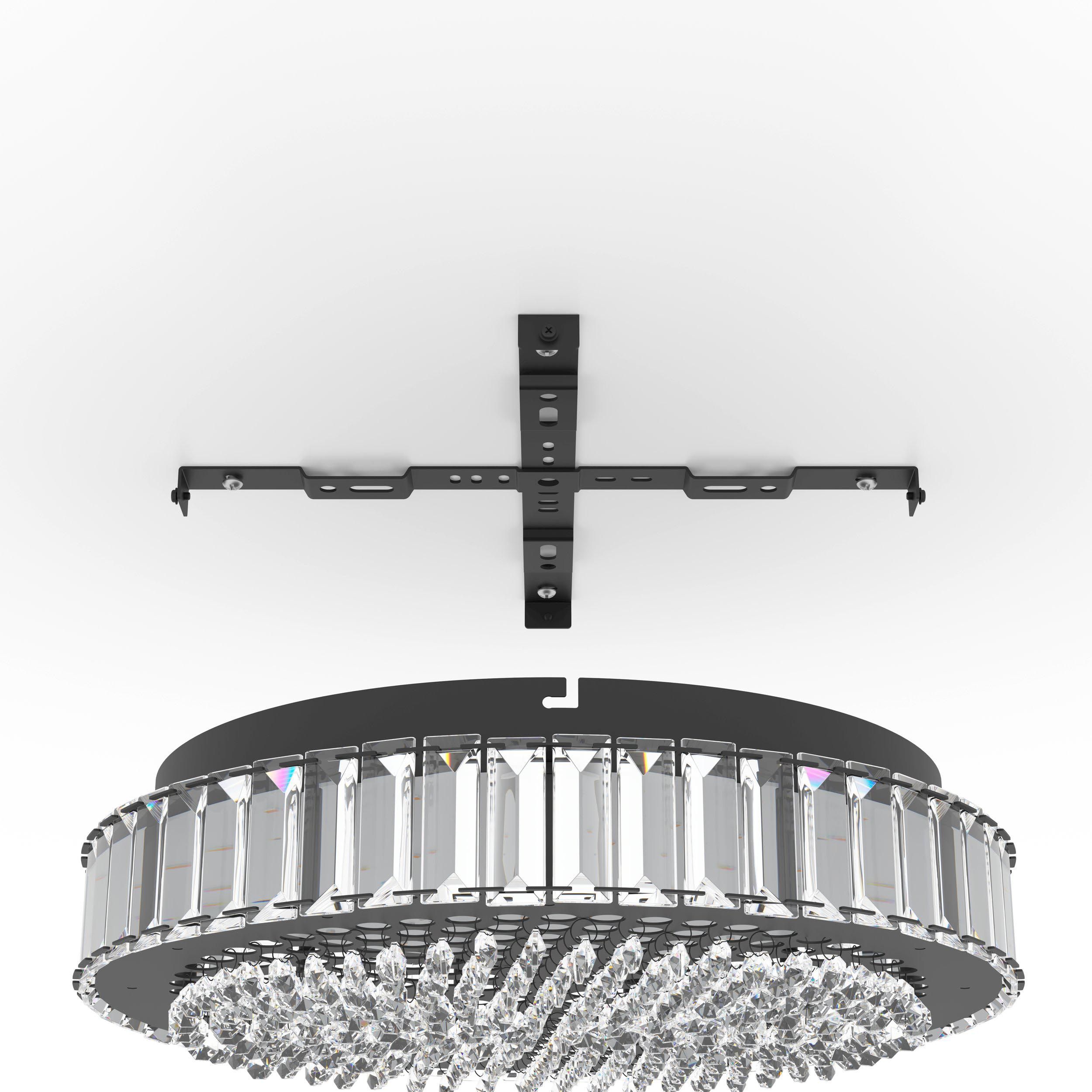 Plafonnier en verre transparent et noir  BALPARDA LED INT 23,5W