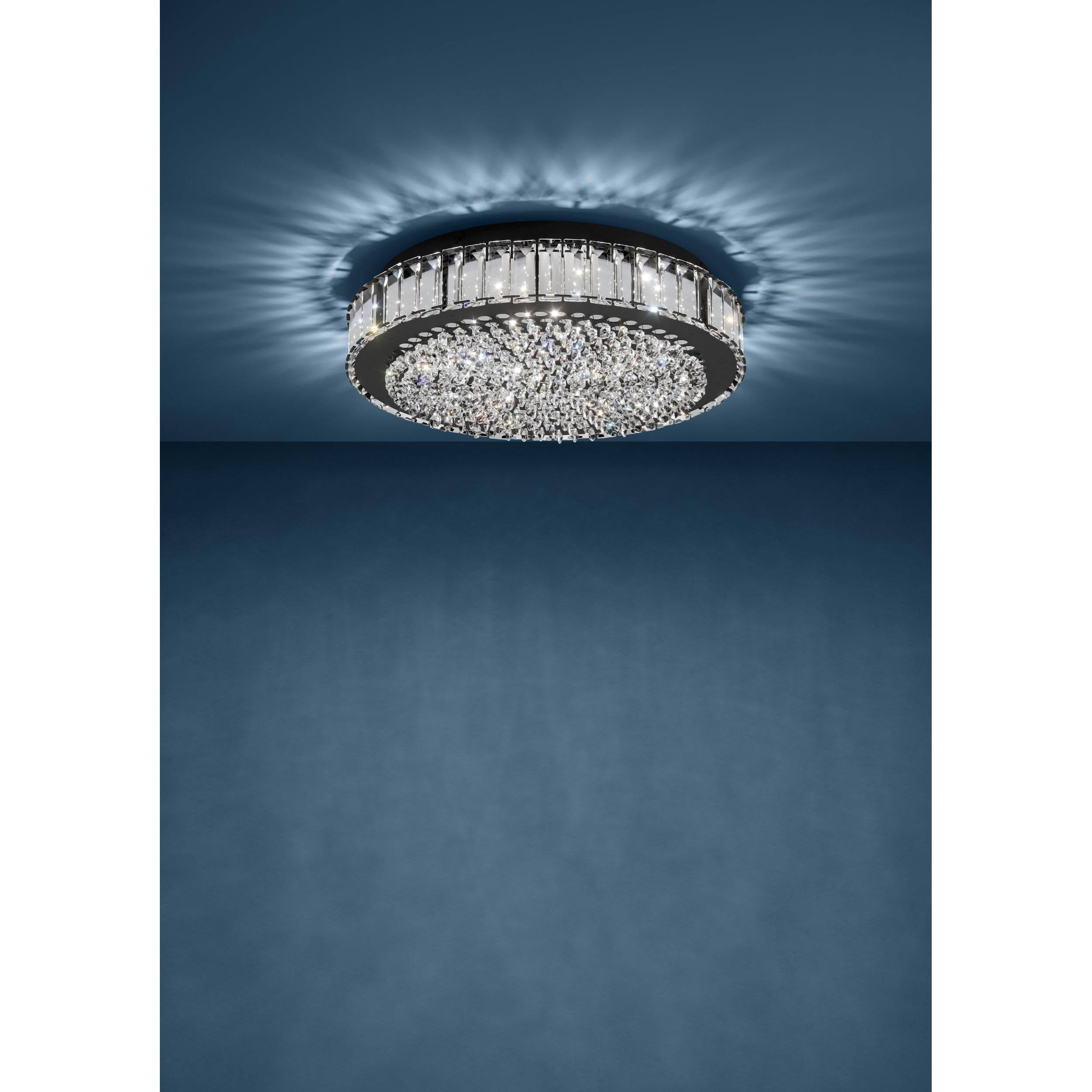 Plafonnier en verre transparent et noir  BALPARDA LED INT 23,5W