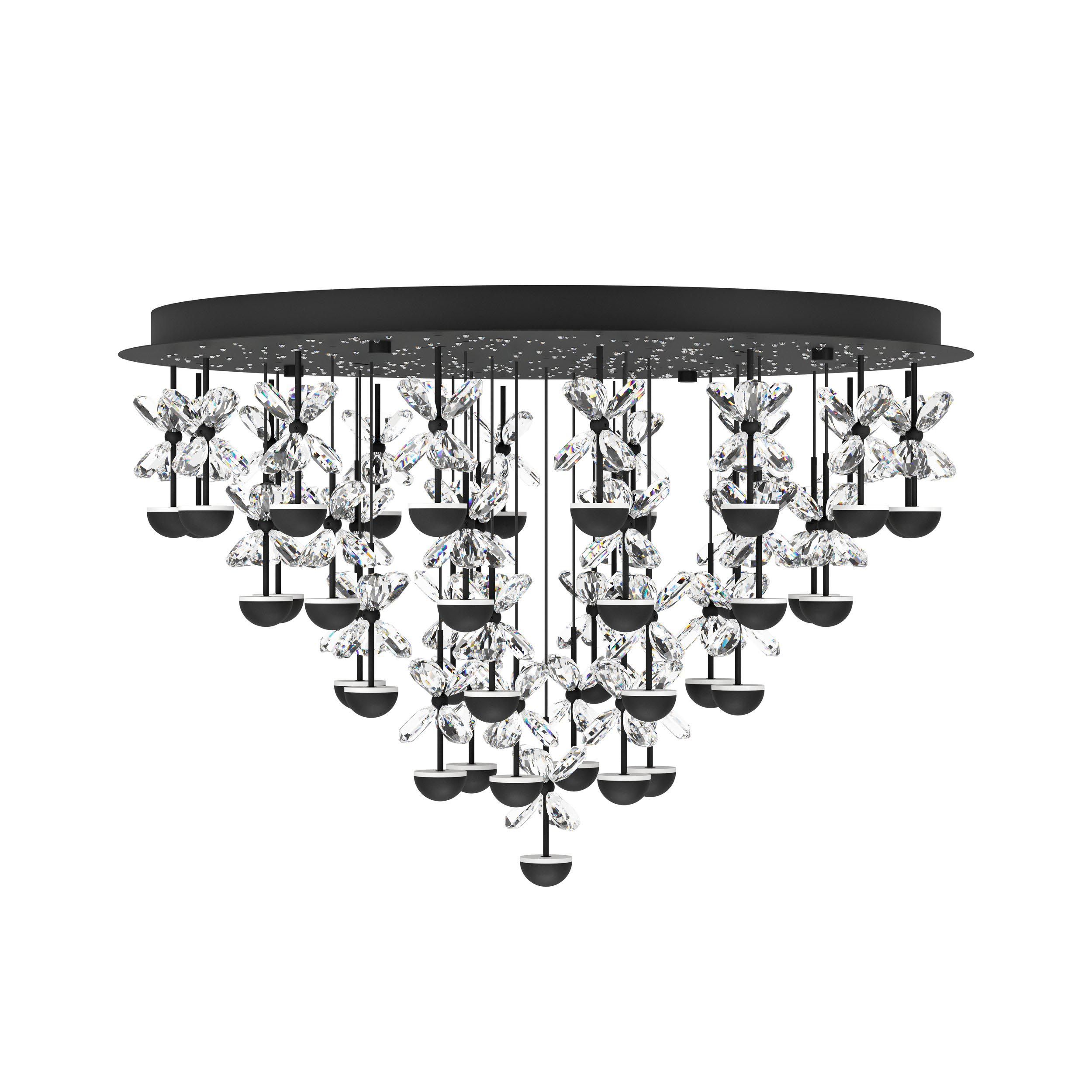 Lustre et plafonnier extérieur métal noir PIANOPOLI 2 LED INT 43X1,8W