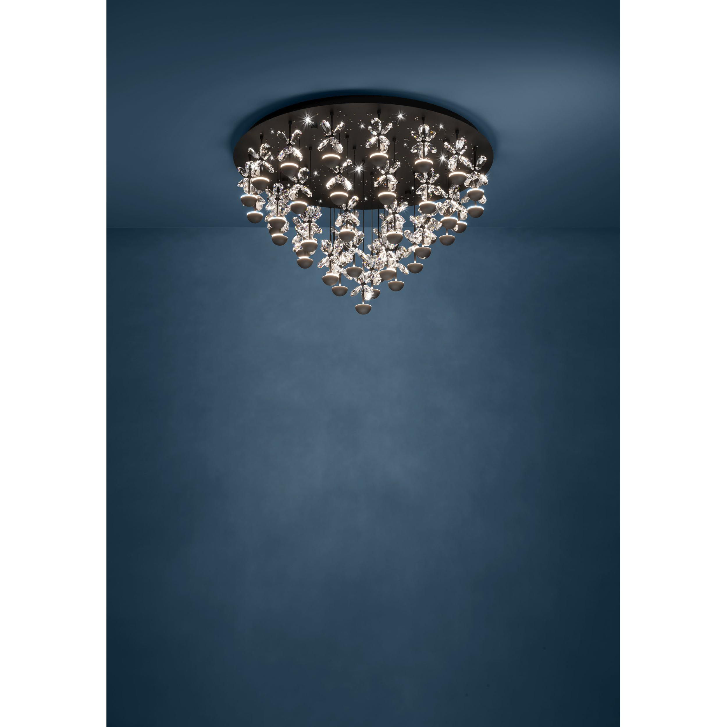 Lustre et plafonnier extérieur métal noir PIANOPOLI 2 LED INT 43X1,8W