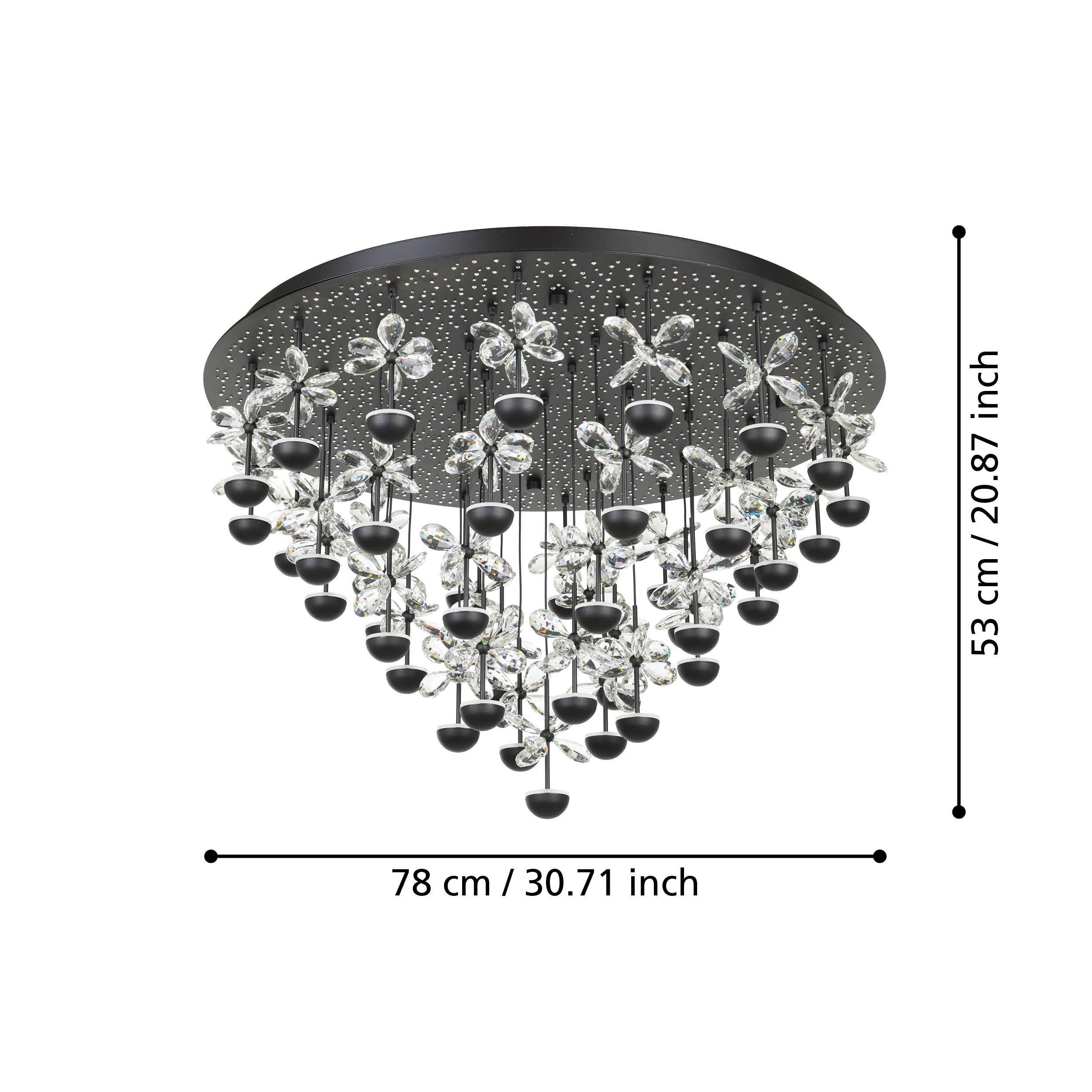 Lustre et plafonnier extérieur métal noir PIANOPOLI 2 LED INT 43X1,8W