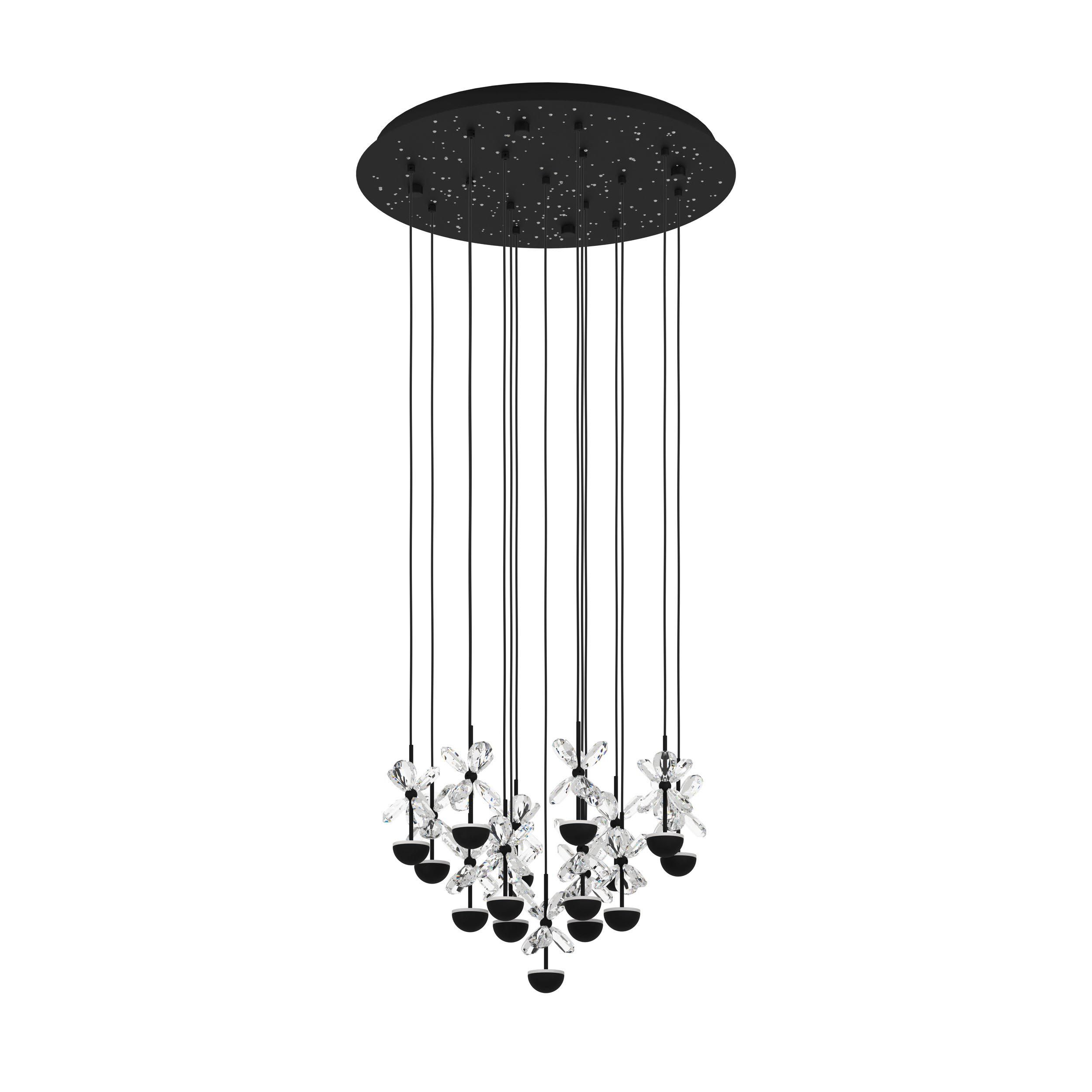 Suspension métal noir PIANOPOLI 2 LED INT 15X1,8W