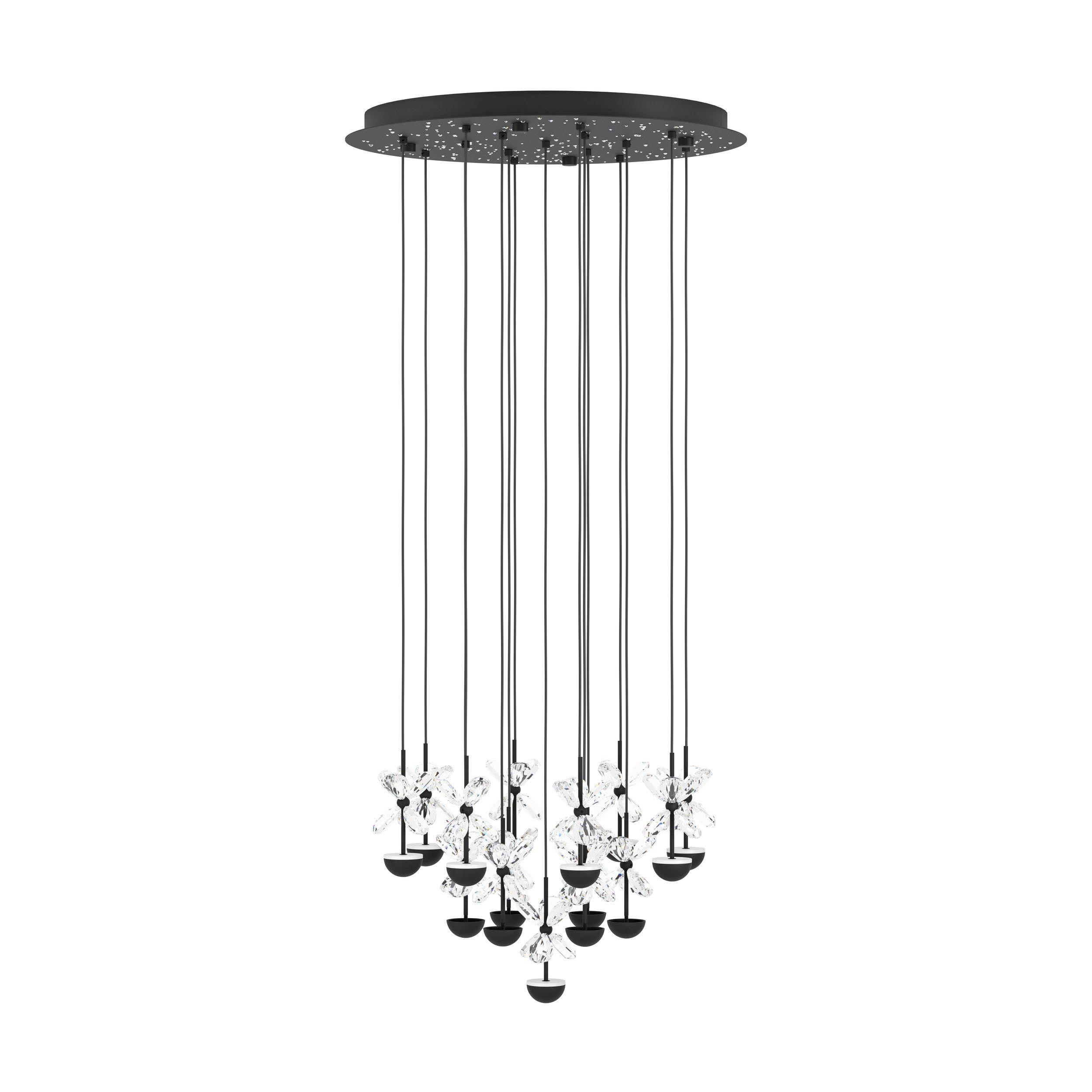 Suspension métal noir PIANOPOLI 2 LED INT 15X1,8W