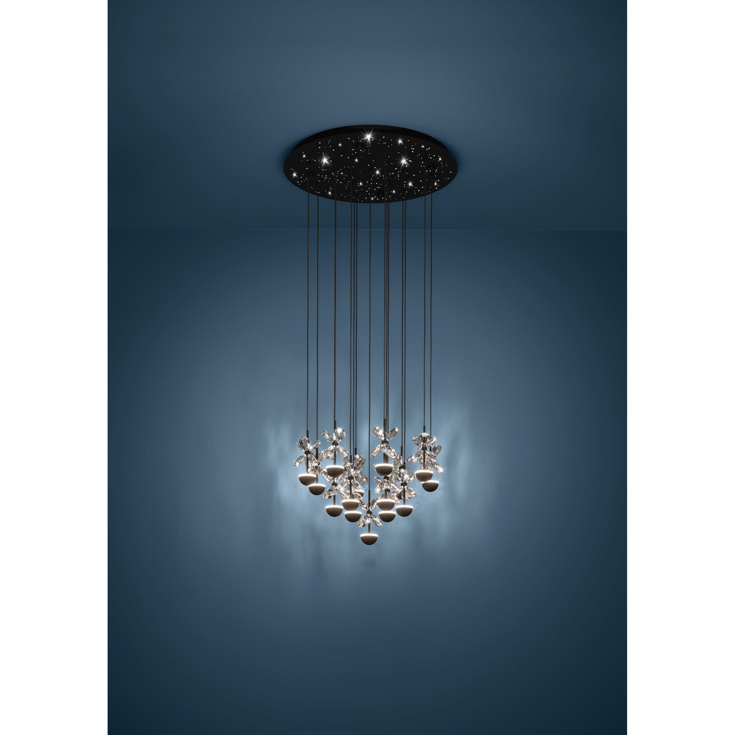 Suspension métal noir PIANOPOLI 2 LED INT 15X1,8W