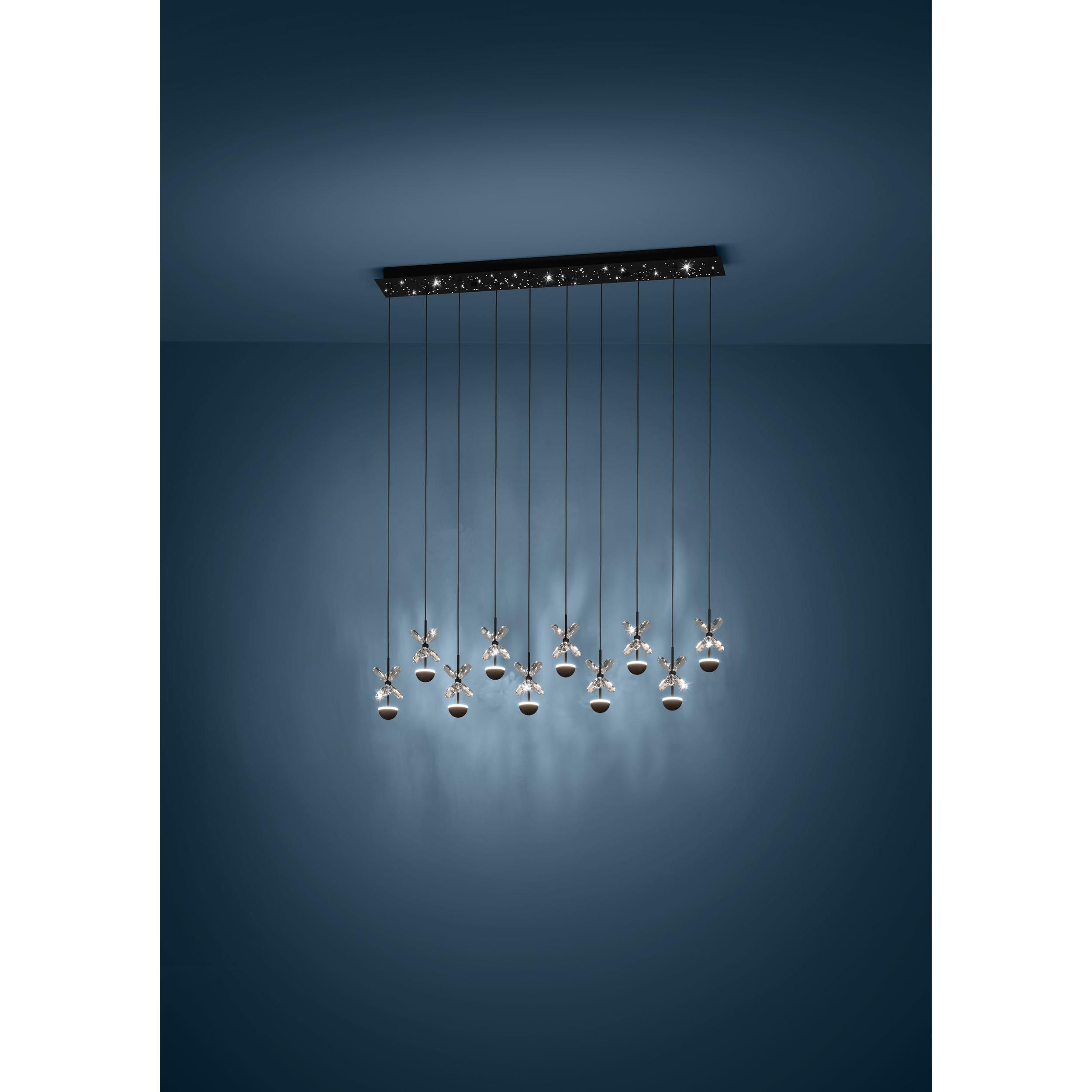 Suspension métal noir PIANOPOLI 2 LED INT 10X2,3W