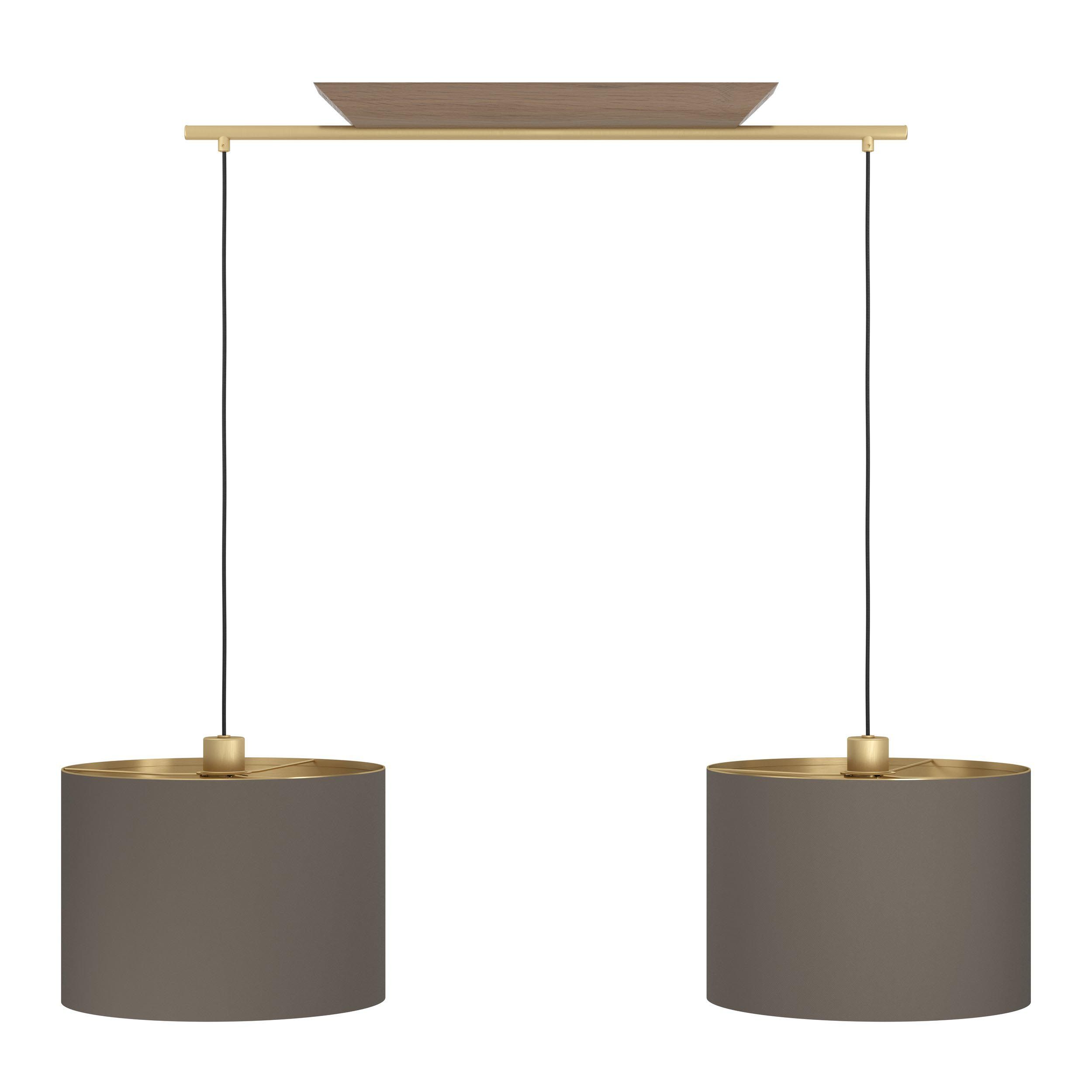 Suspension laiton taupe SANTANDRIA E27 2X40W