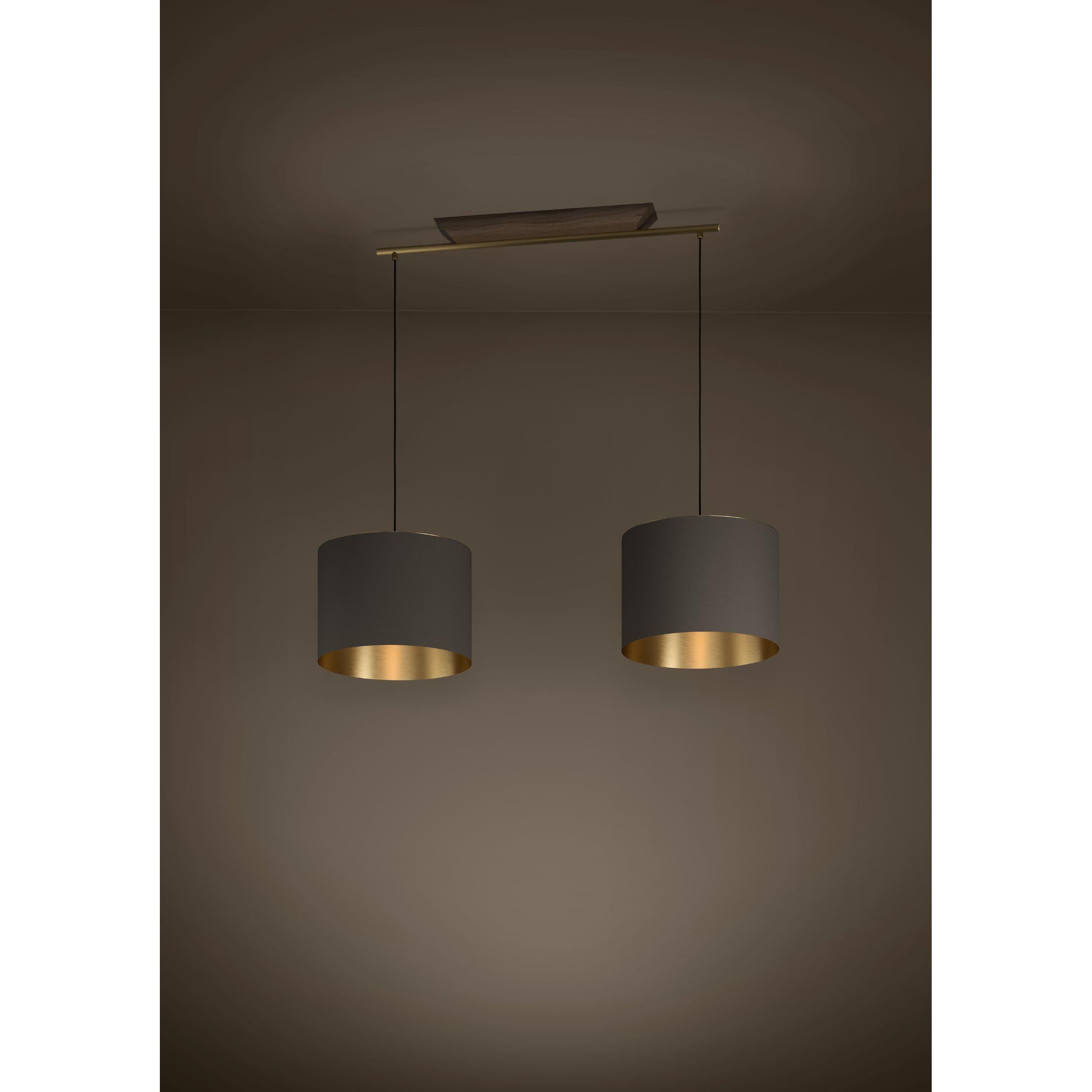 Suspension laiton taupe SANTANDRIA E27 2X40W