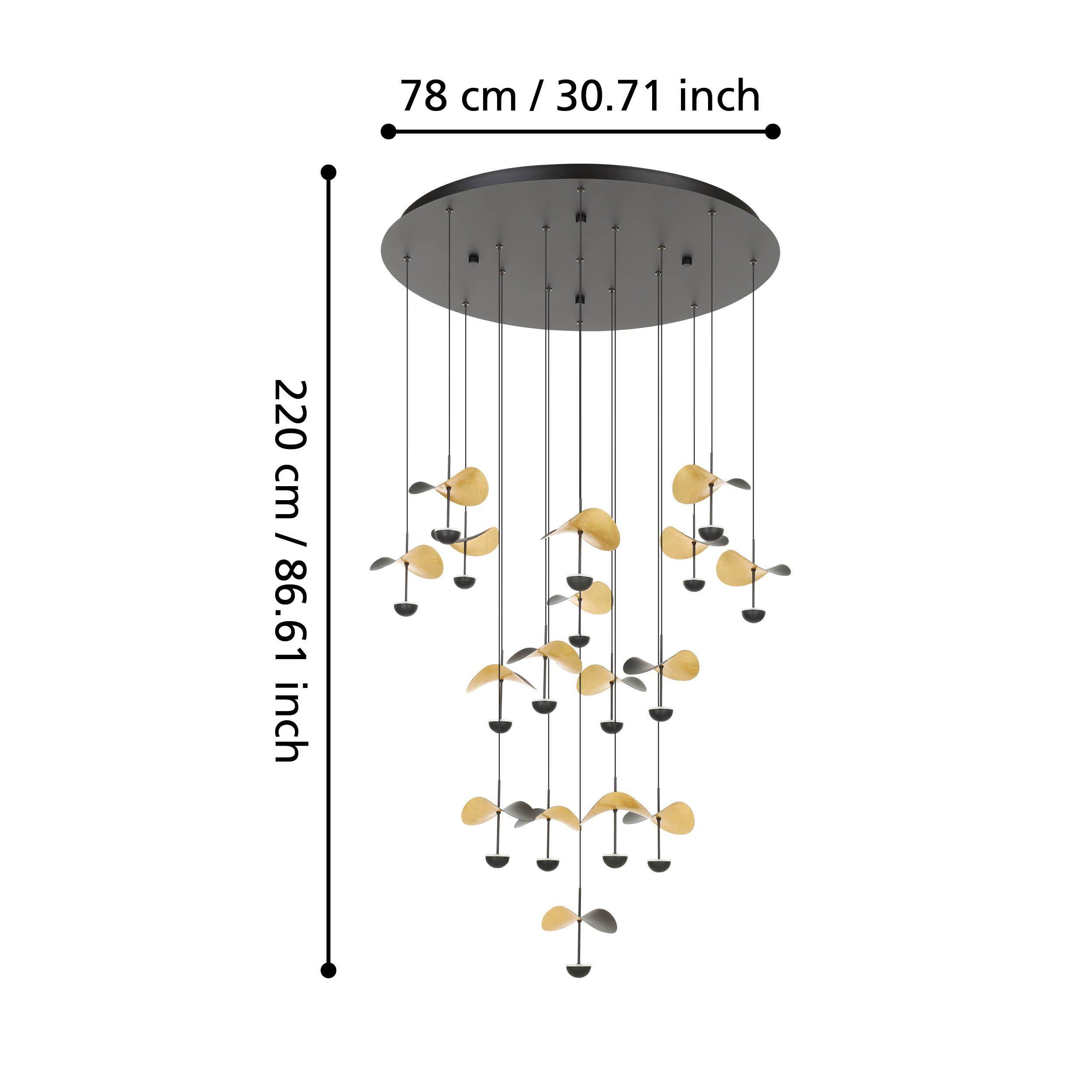 Suspension métal noir DRACERA Cascade 17 LED INT 17X2,3W