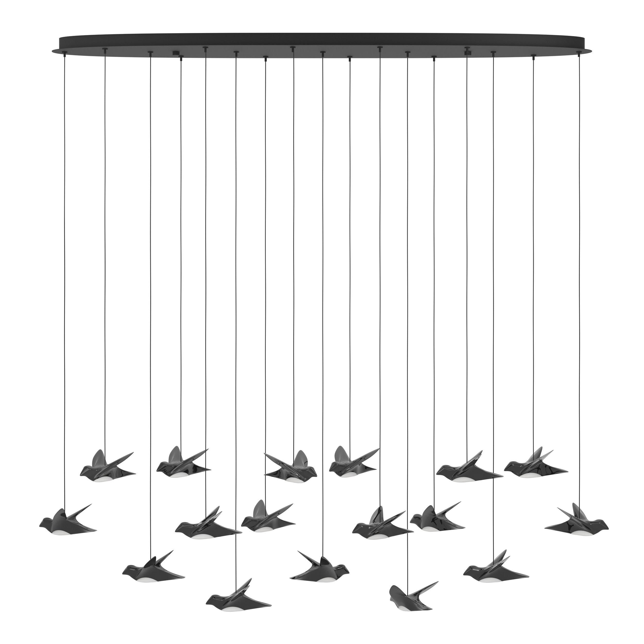 Suspension métal noir PARATEBUENO barre 17 LED INT 17X3W