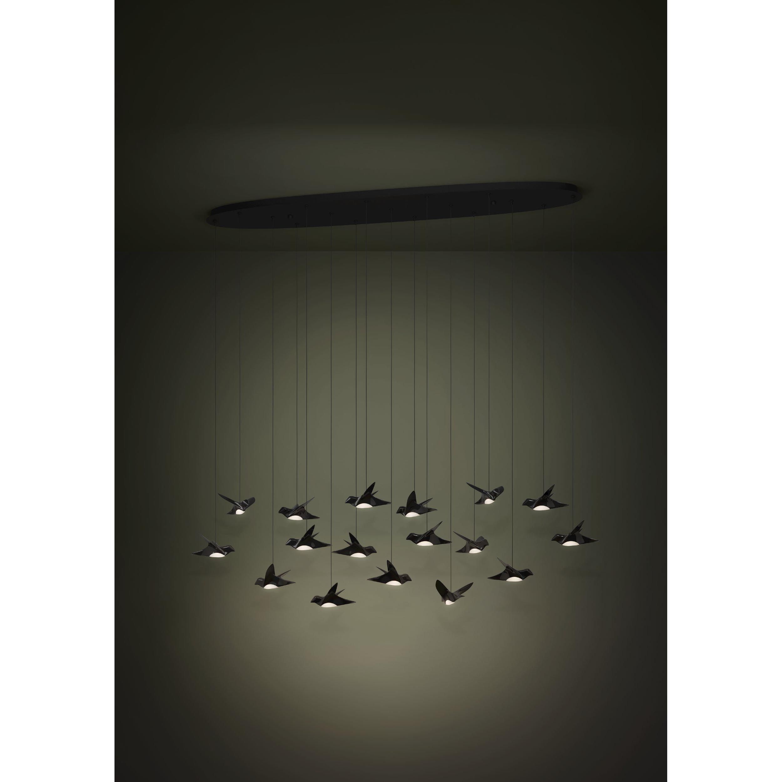 Suspension métal noir PARATEBUENO barre 17 LED INT 17X3W