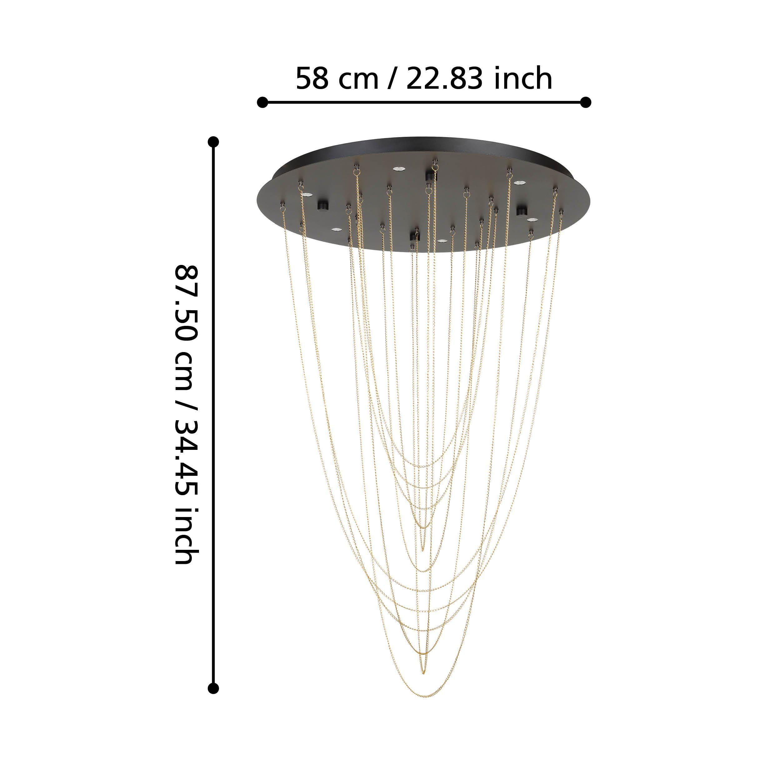 Suspension métal laiton TREPUCO LED INT 6X5,4W