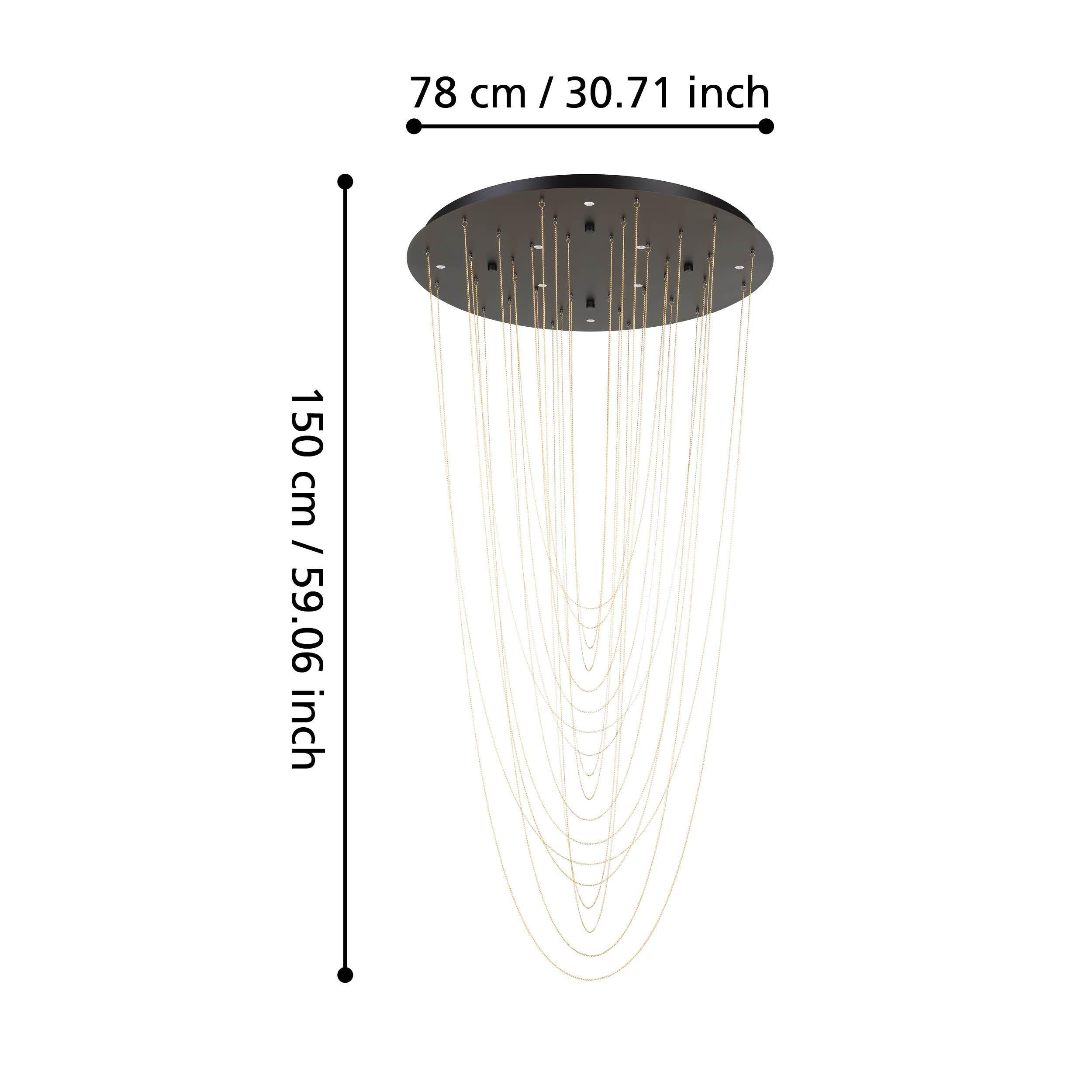 Suspension métal laiton TREPUCO LED INT 8X5,4W