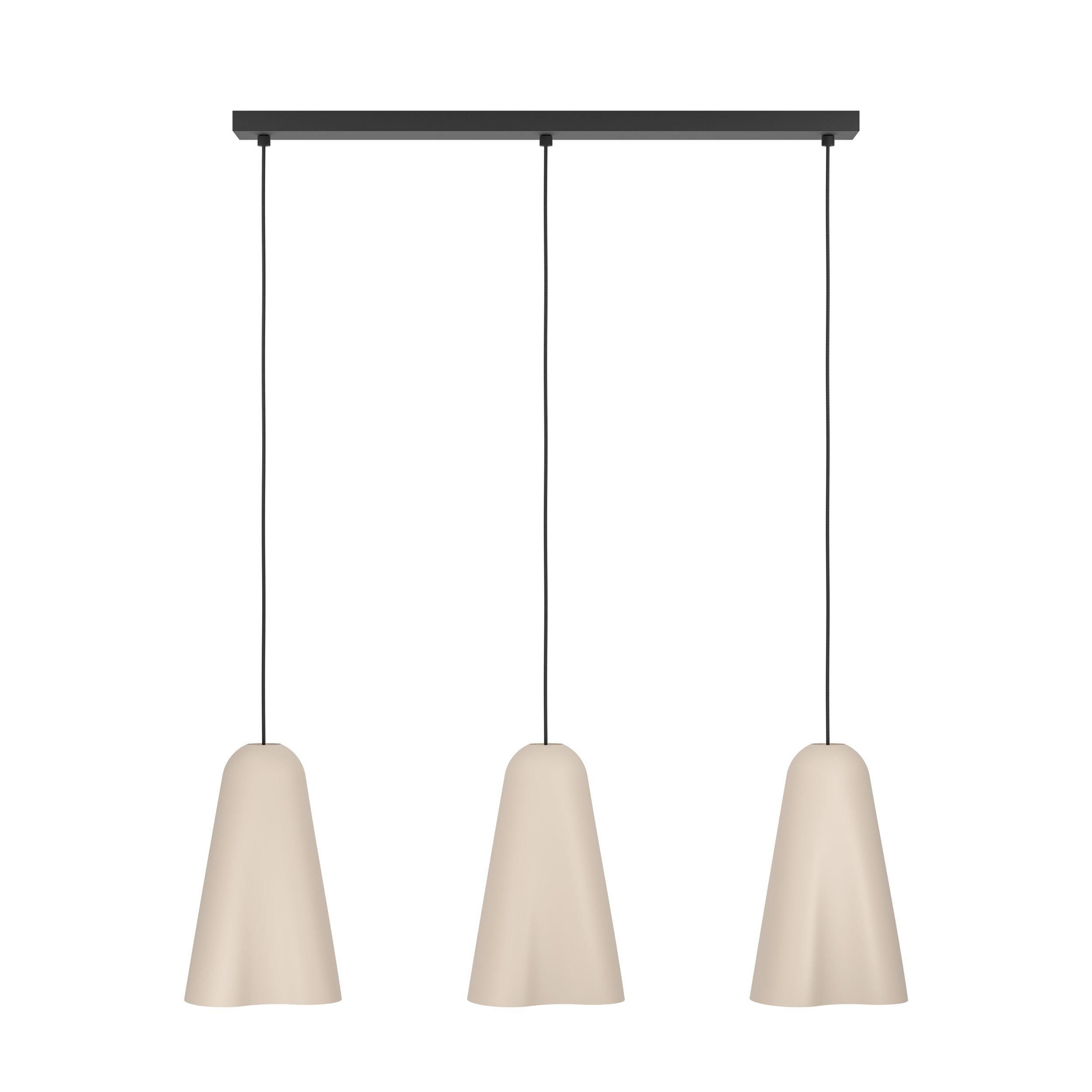 Suspension métal beige TOLLERIC E27 3X40W