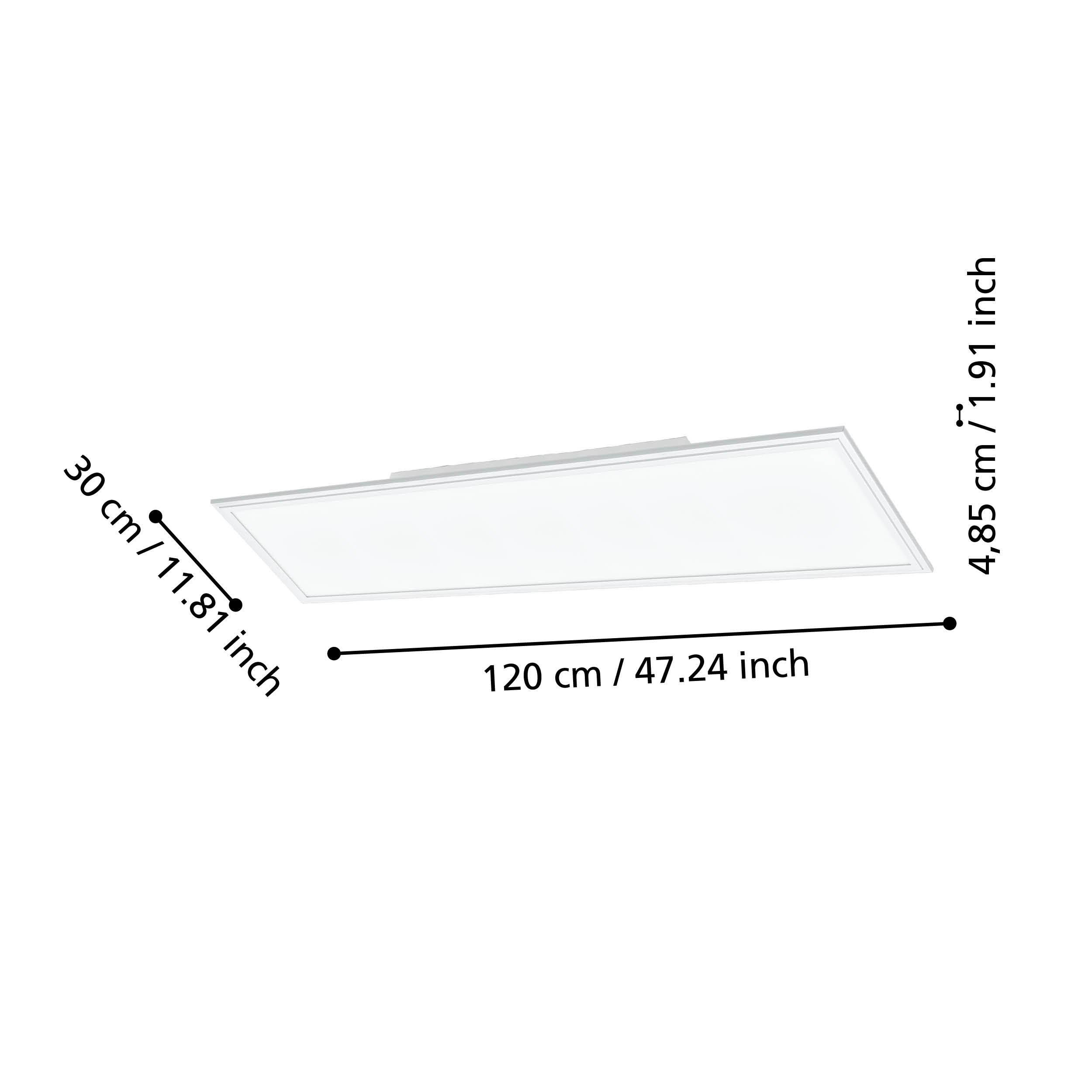 Plafonnier métal blanc SALOBRENA-Z LED INT L30 4X33,5W