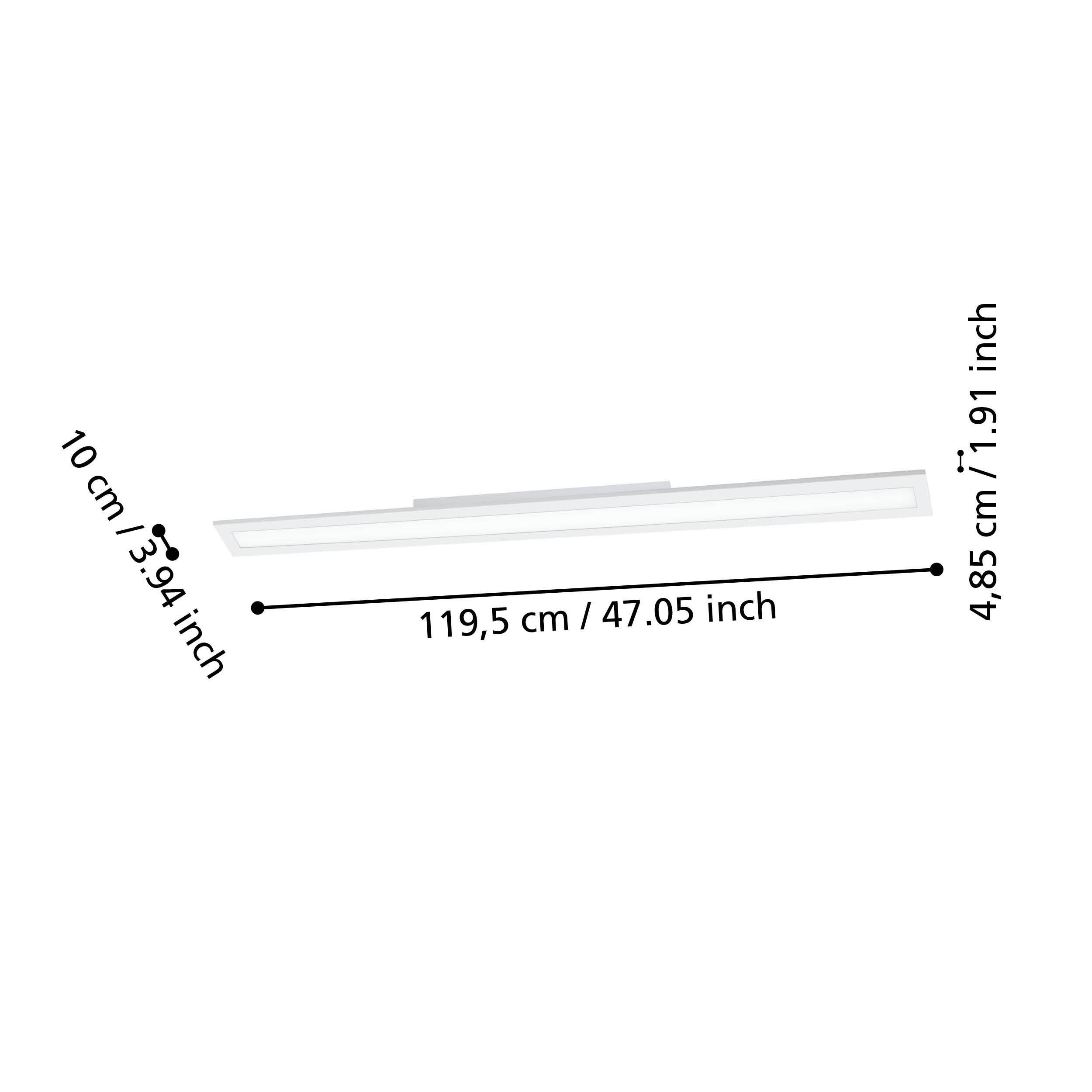 Plafonnier métal blanc SALOBRENA-Z LED INT 4X33,5W