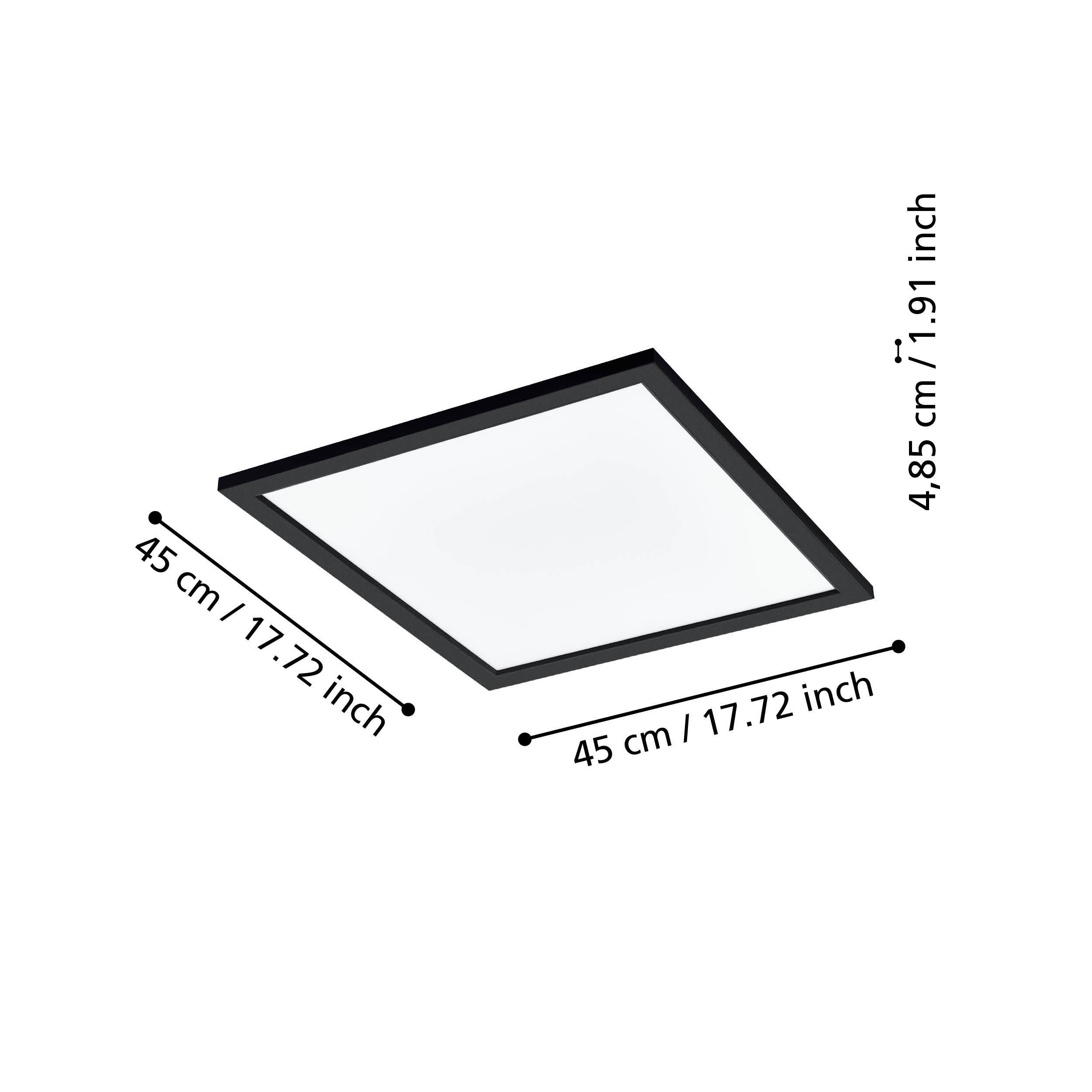 Plafonnier métal noir SALOBRENA-Z LED INT 1X21,5W