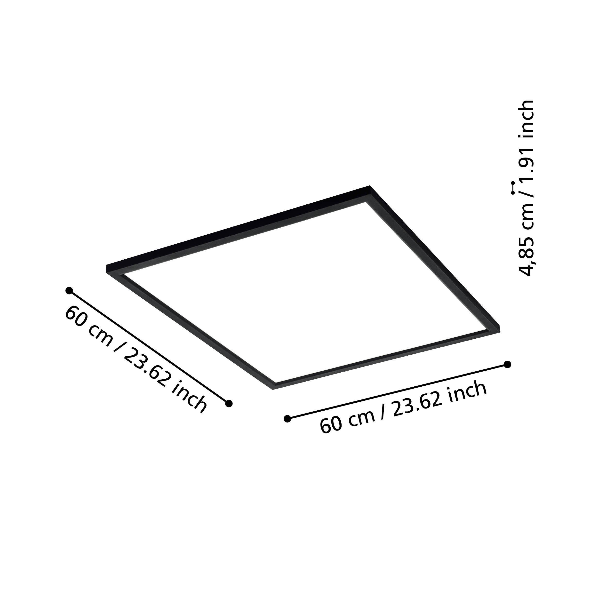 Plafonnier métal noir SALOBRENA-Z LED INT 1X33W