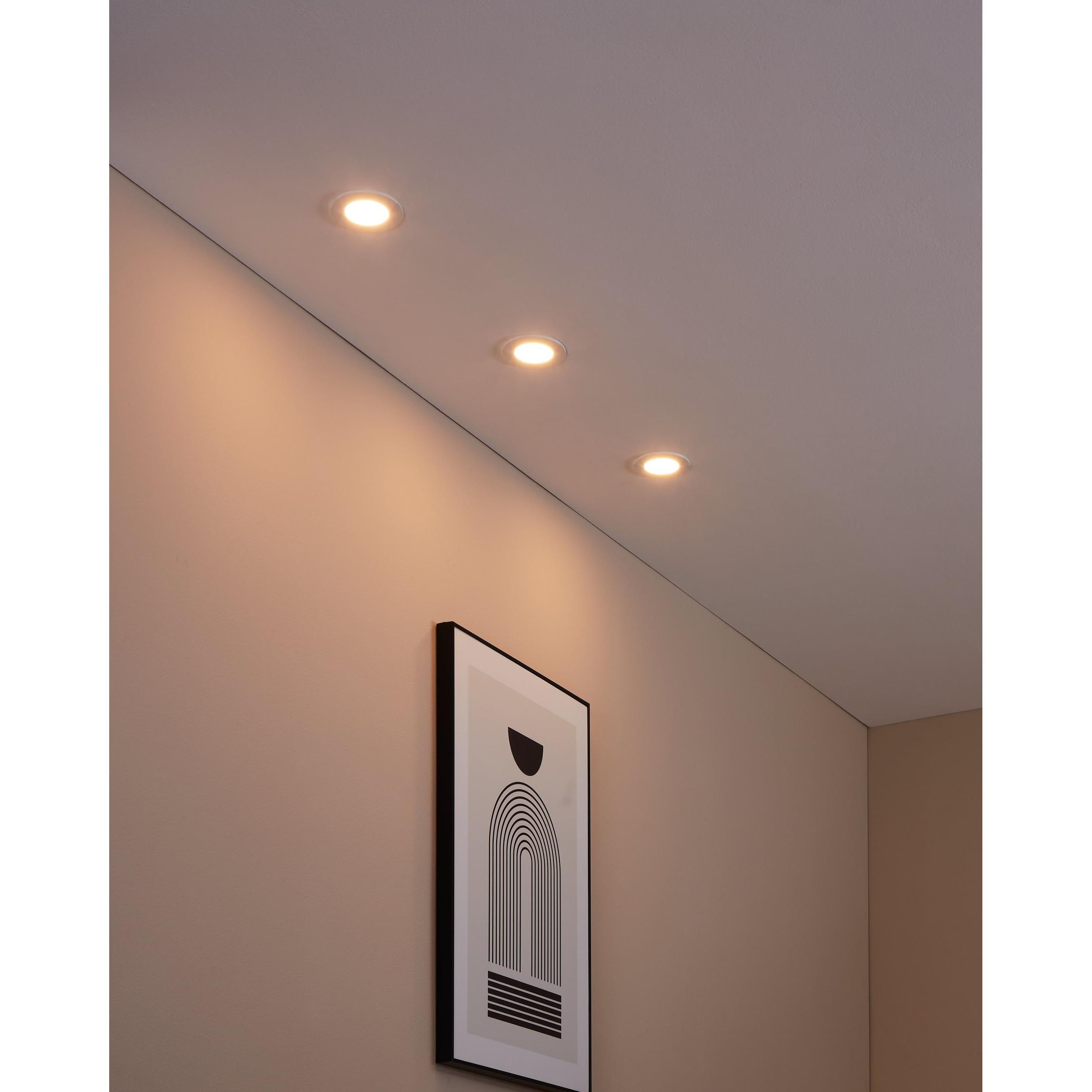 Spot à encastrer métal blanc FUEVA-Z LED INT 3X2,8W