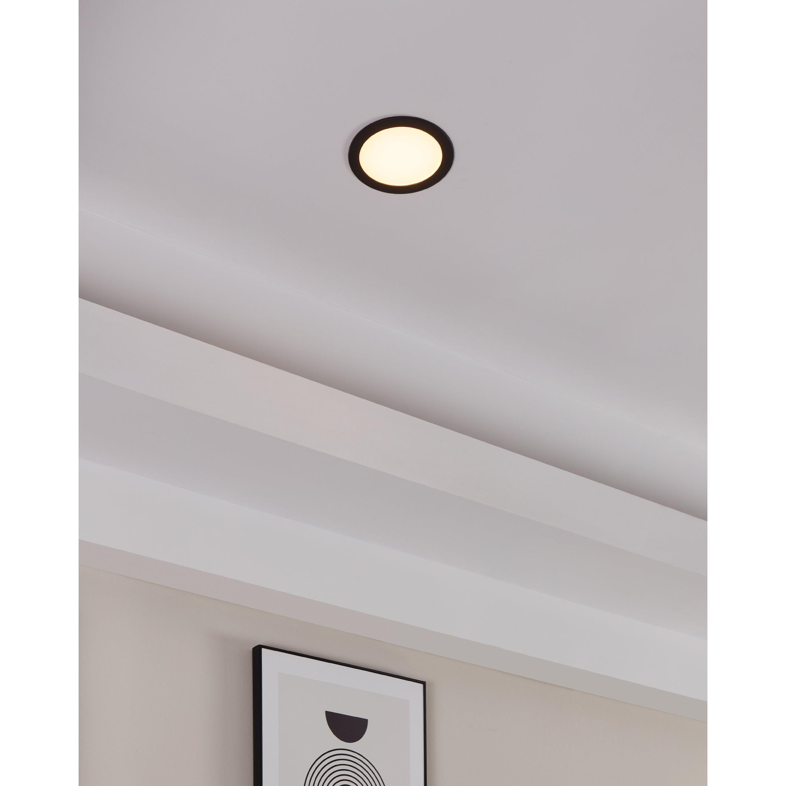 Spot à encastrer métal noir FUEVA-Z LED INT 1X10,5W