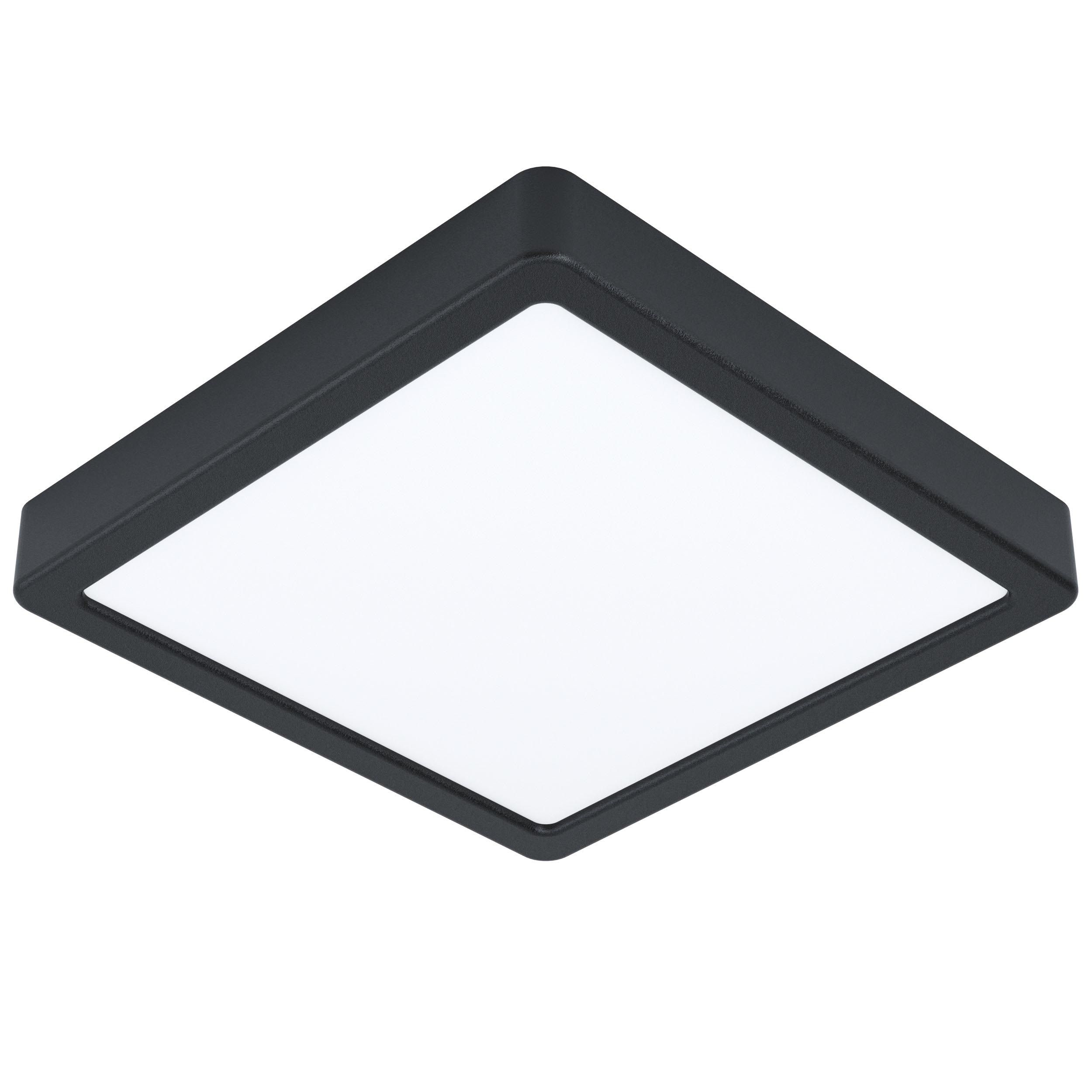 Plafonnier métal noir FUEVA-Z carré LED INT 1X16,5W