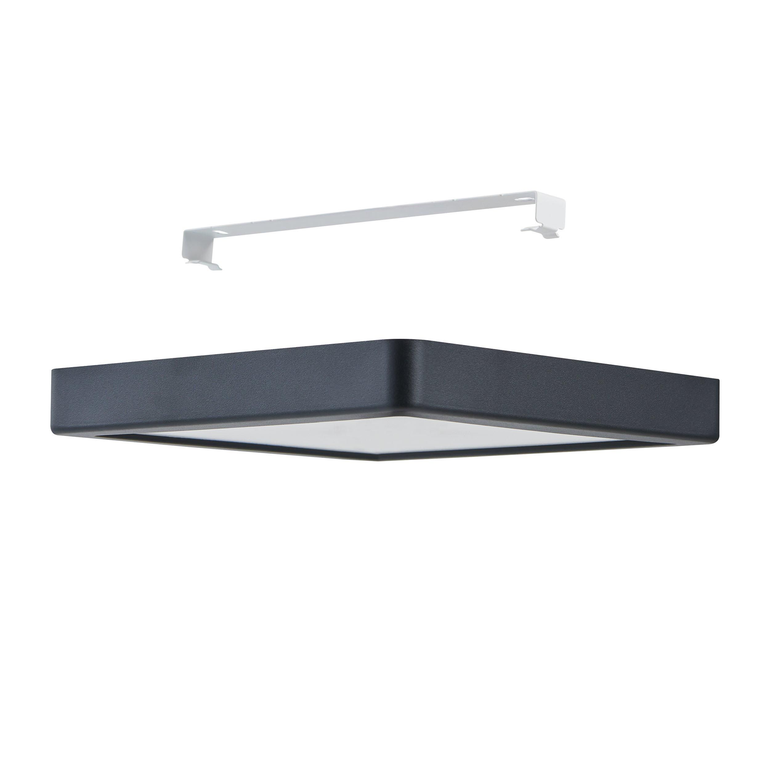 Plafonnier métal noir FUEVA-Z carré LED INT 1X16,5W