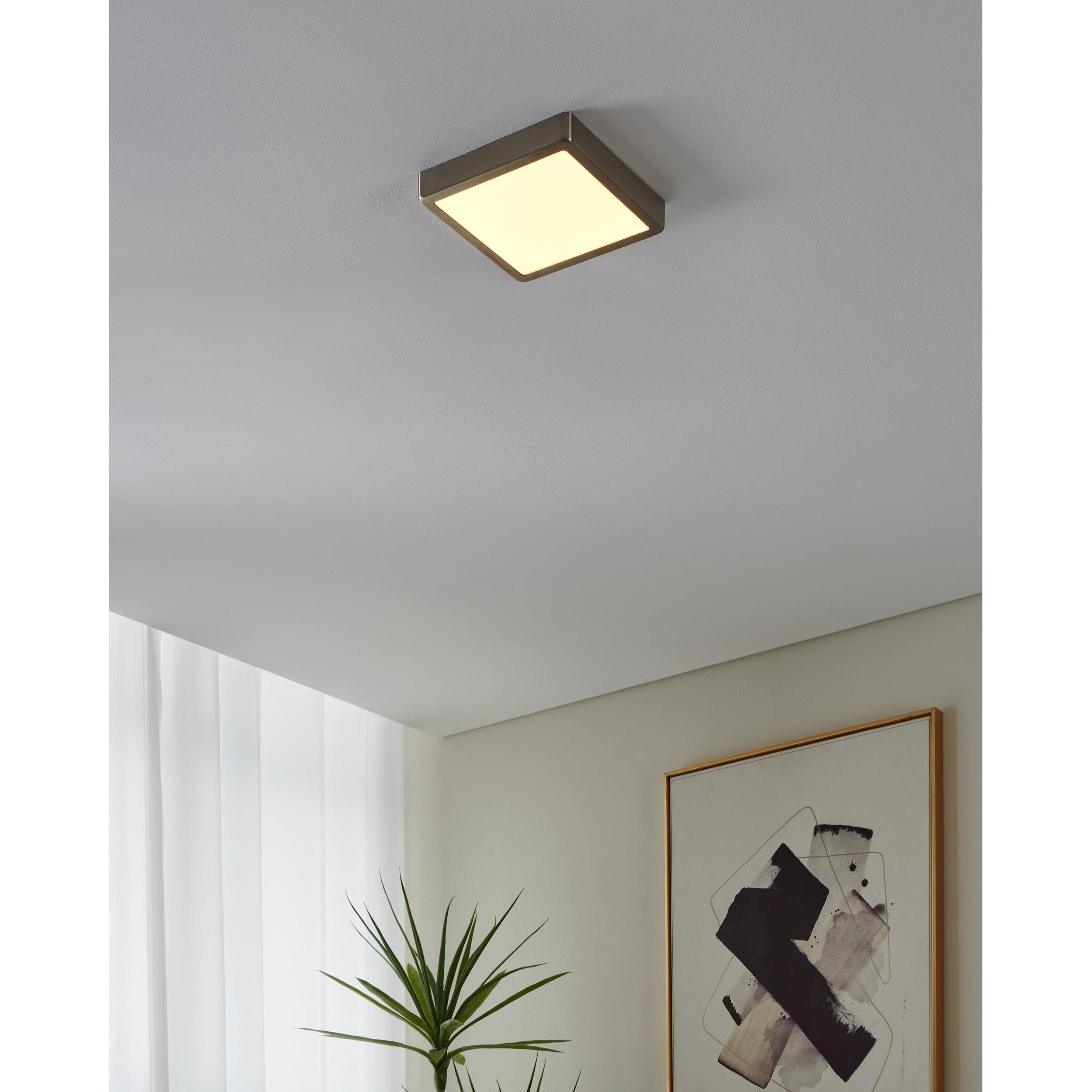 Plafonnier métal nickel FUEVA-Z LED INT 1X16,5W