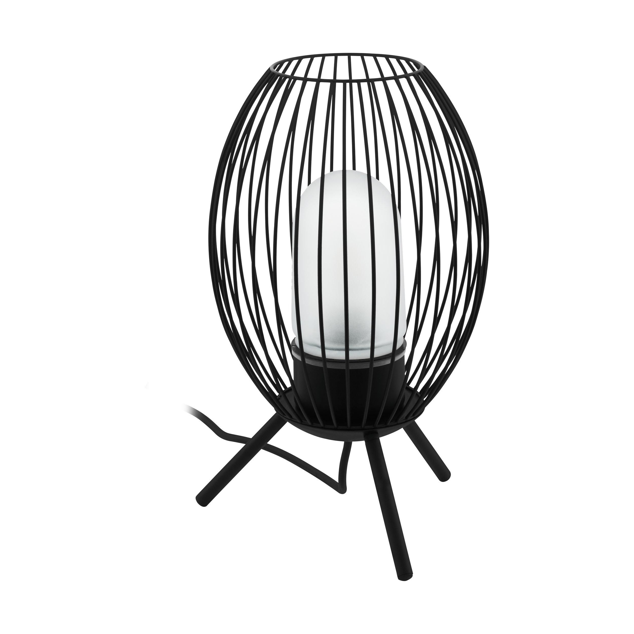 Lampe de table extérieure métal noir FUSIGNANO E27 1X28W