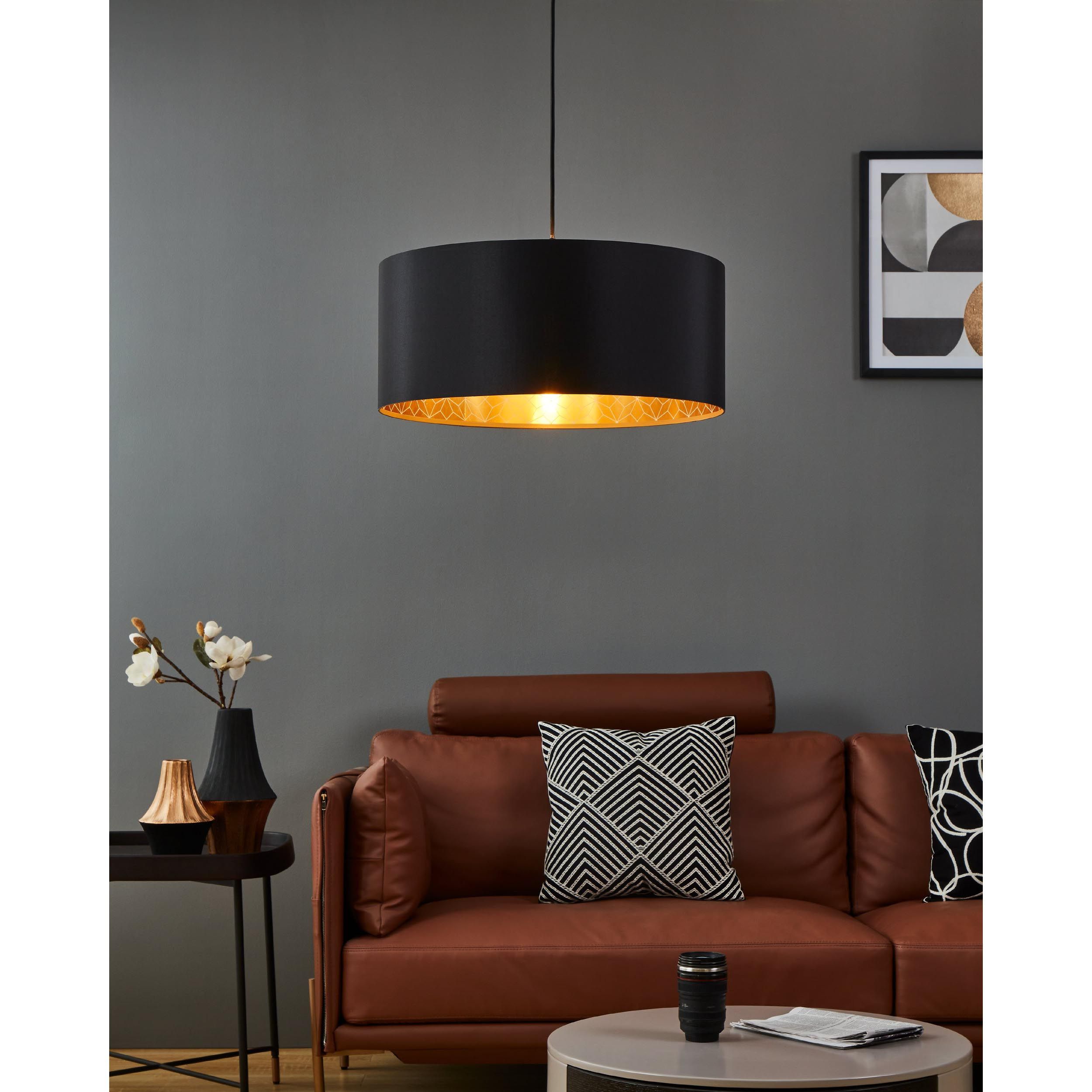 Suspension métal noir ZARAGOZA d53 cm E27 1X40W