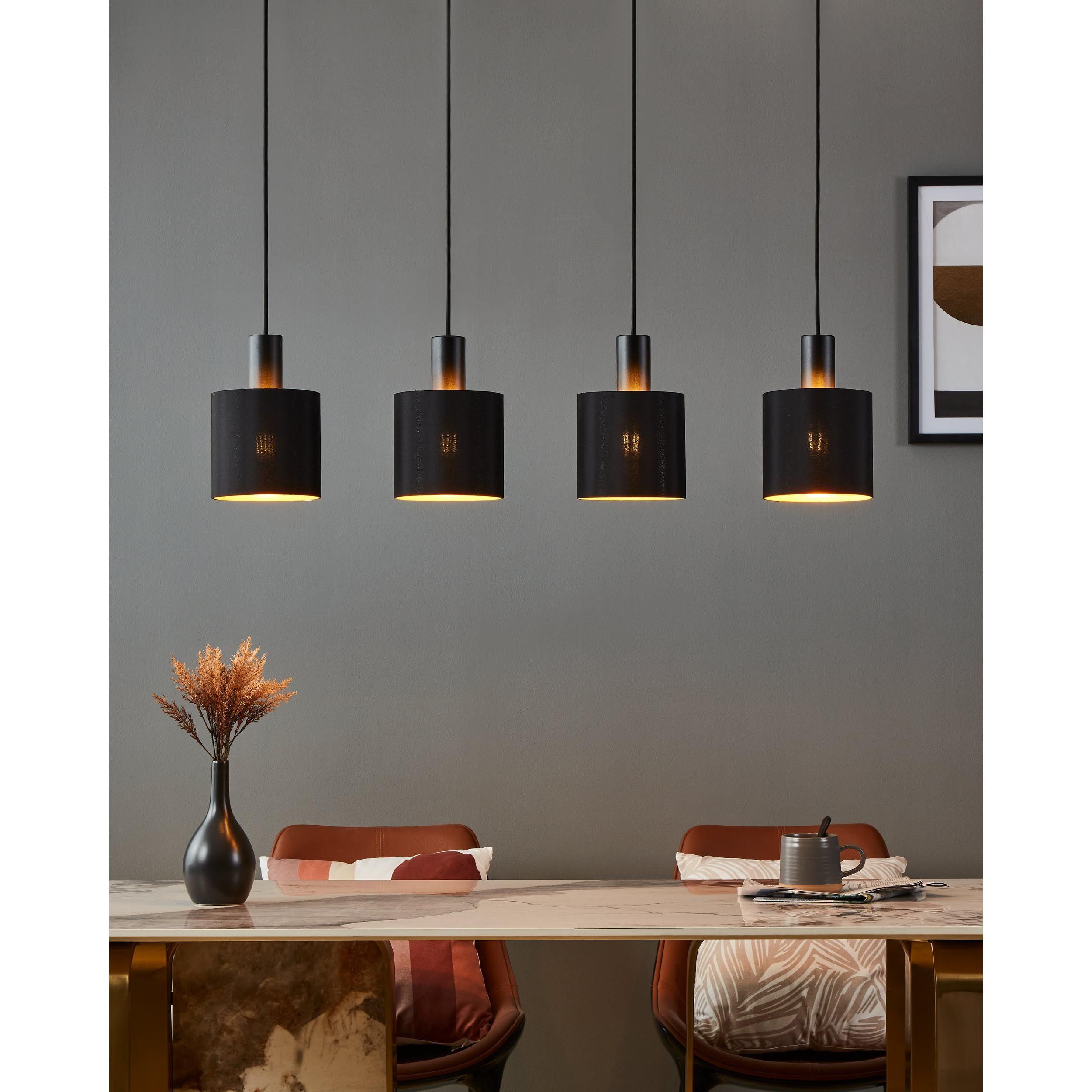 Suspension métal noir ZARAGOZA E27 4X28W