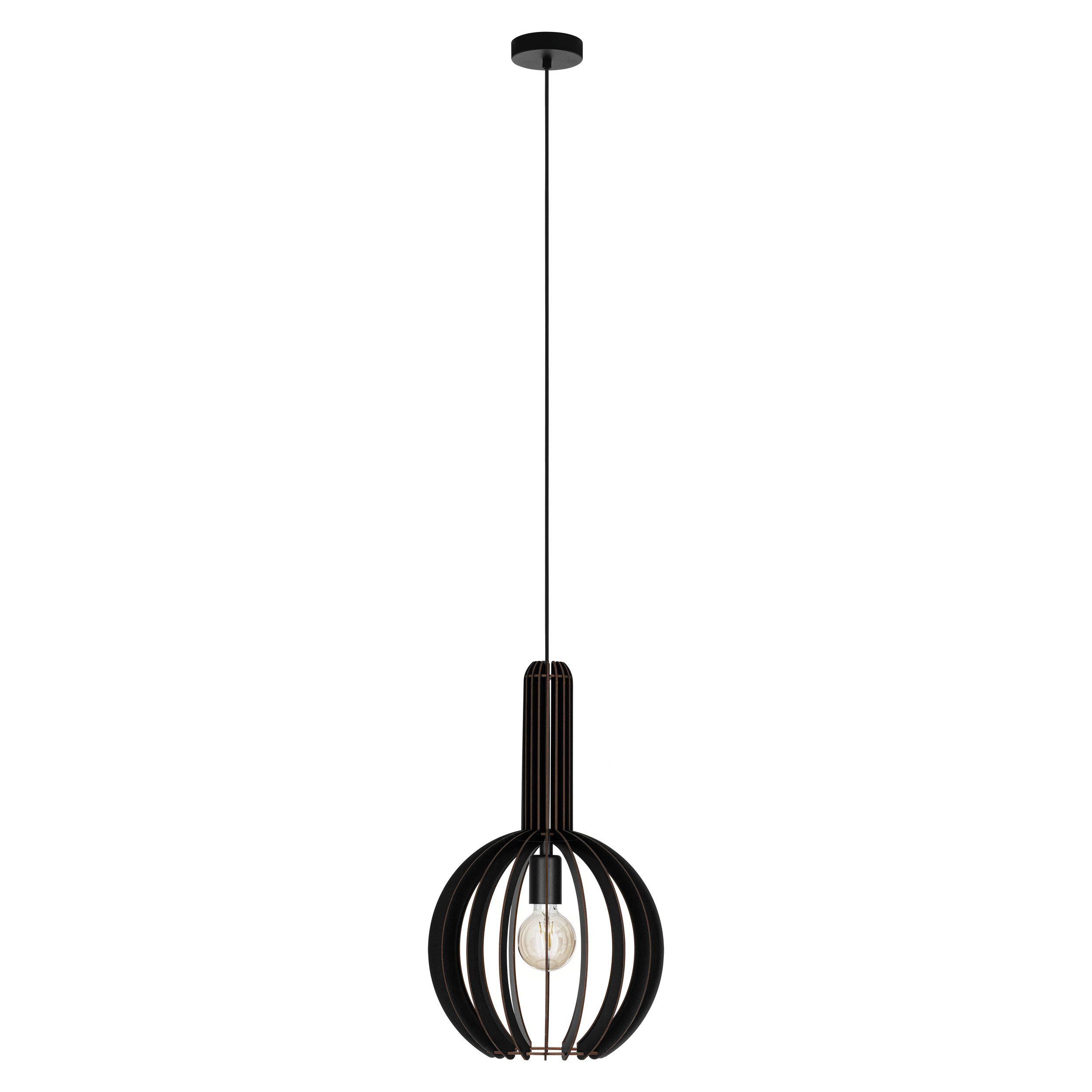 Suspension bois noir VELASCO d31 cm E27 1X40W