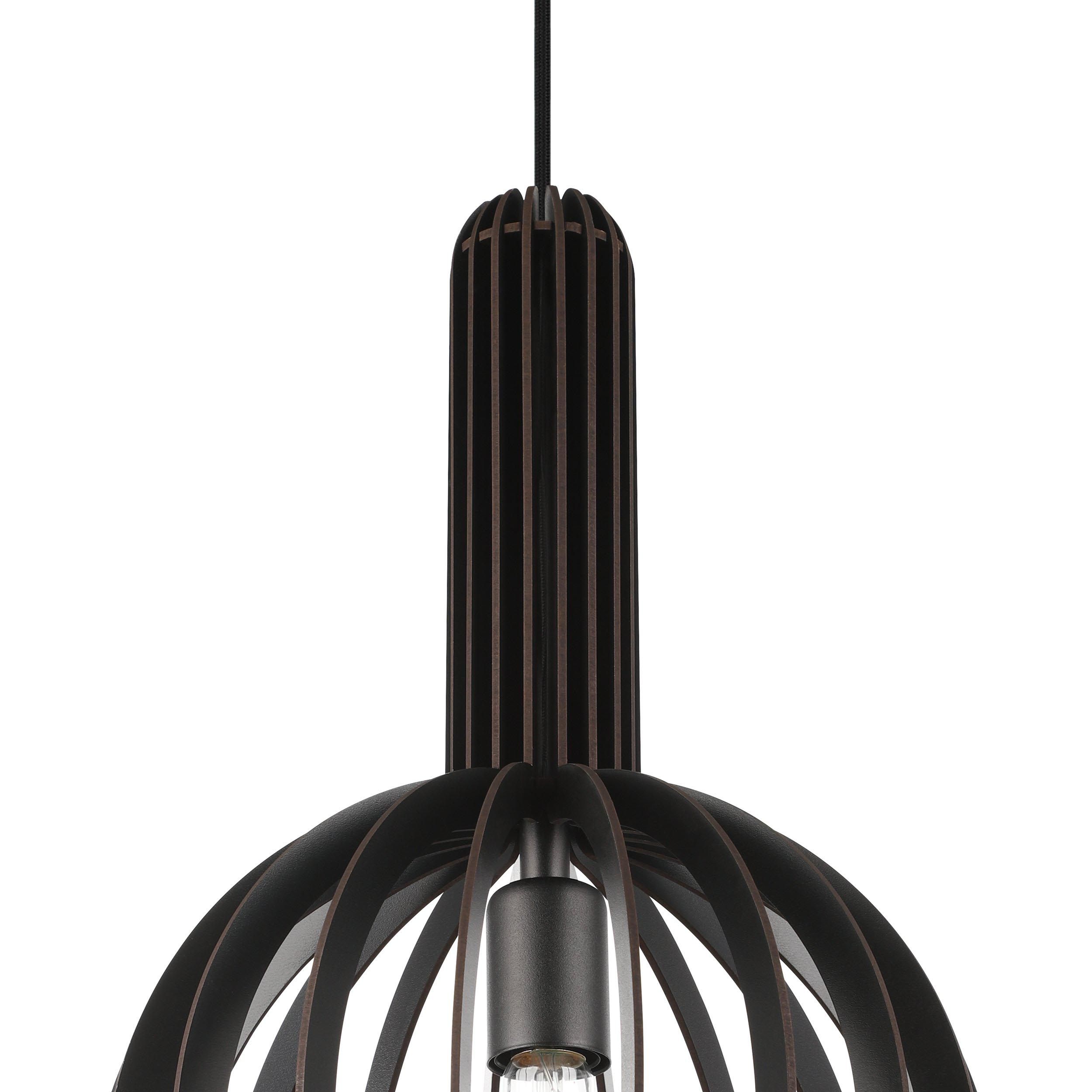 Suspension bois noir VELASCO d31 cm E27 1X40W