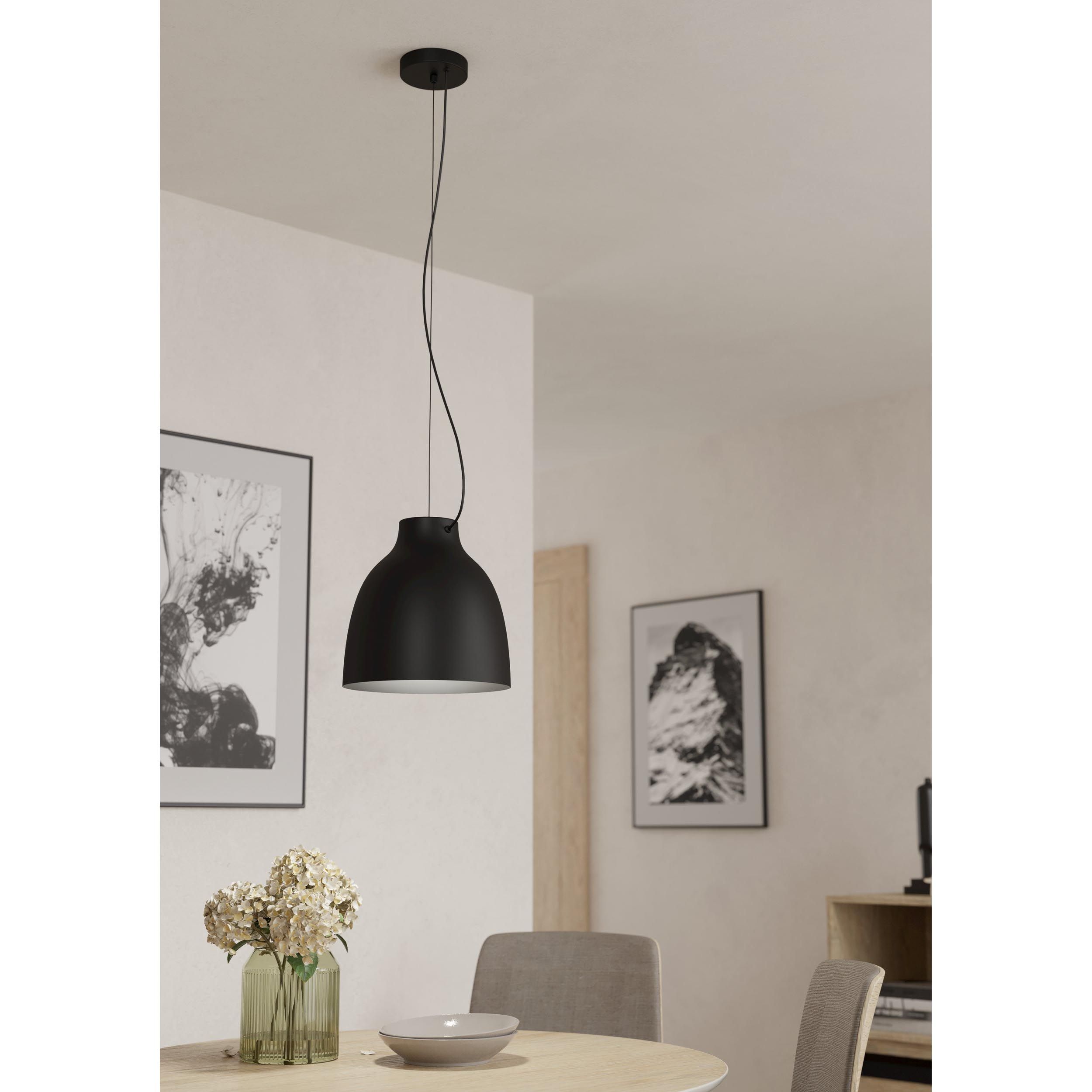 Suspension métal noir CAMASCA E27 1X40W