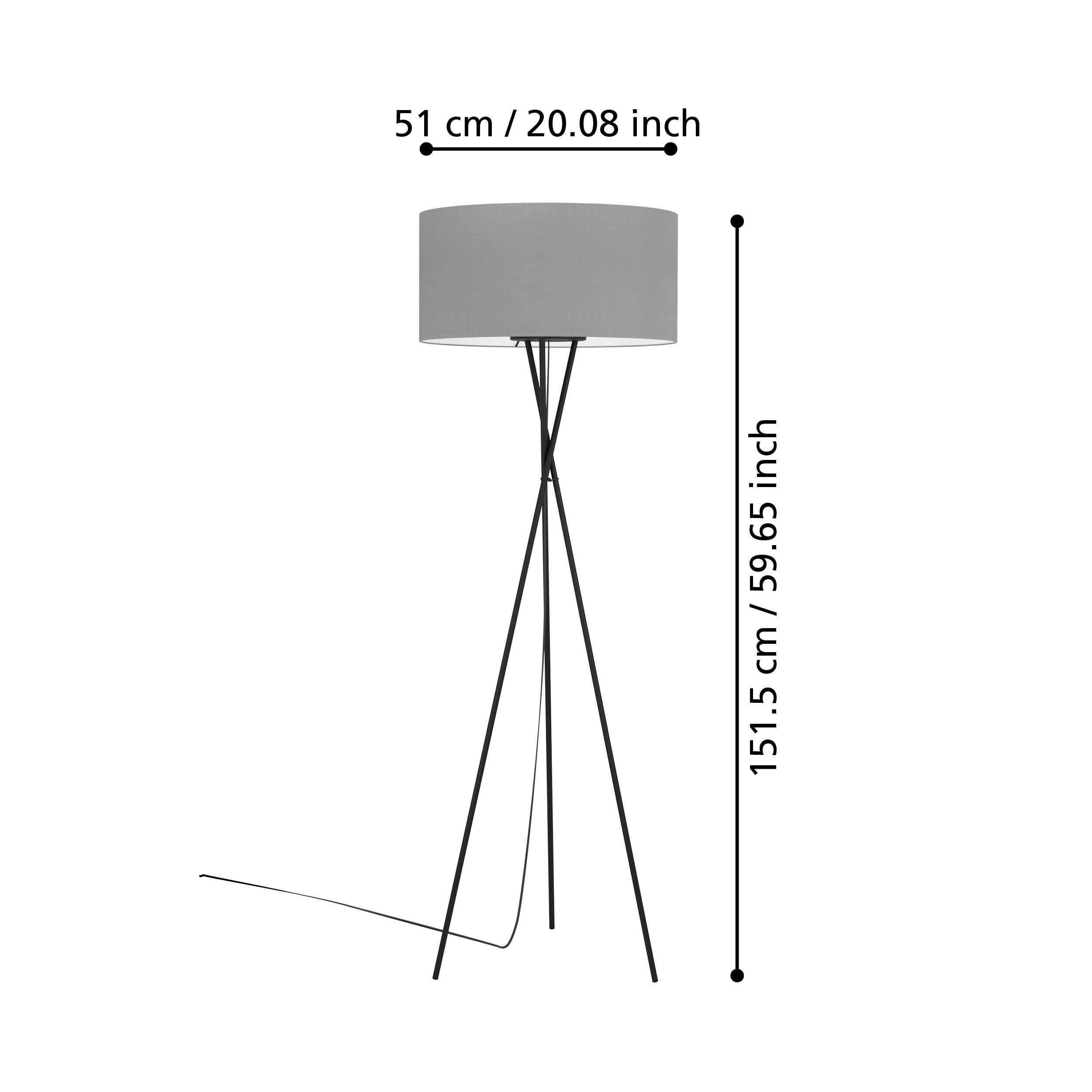 Lampadaire métal blanc FONDACHELLI E27 1X60W