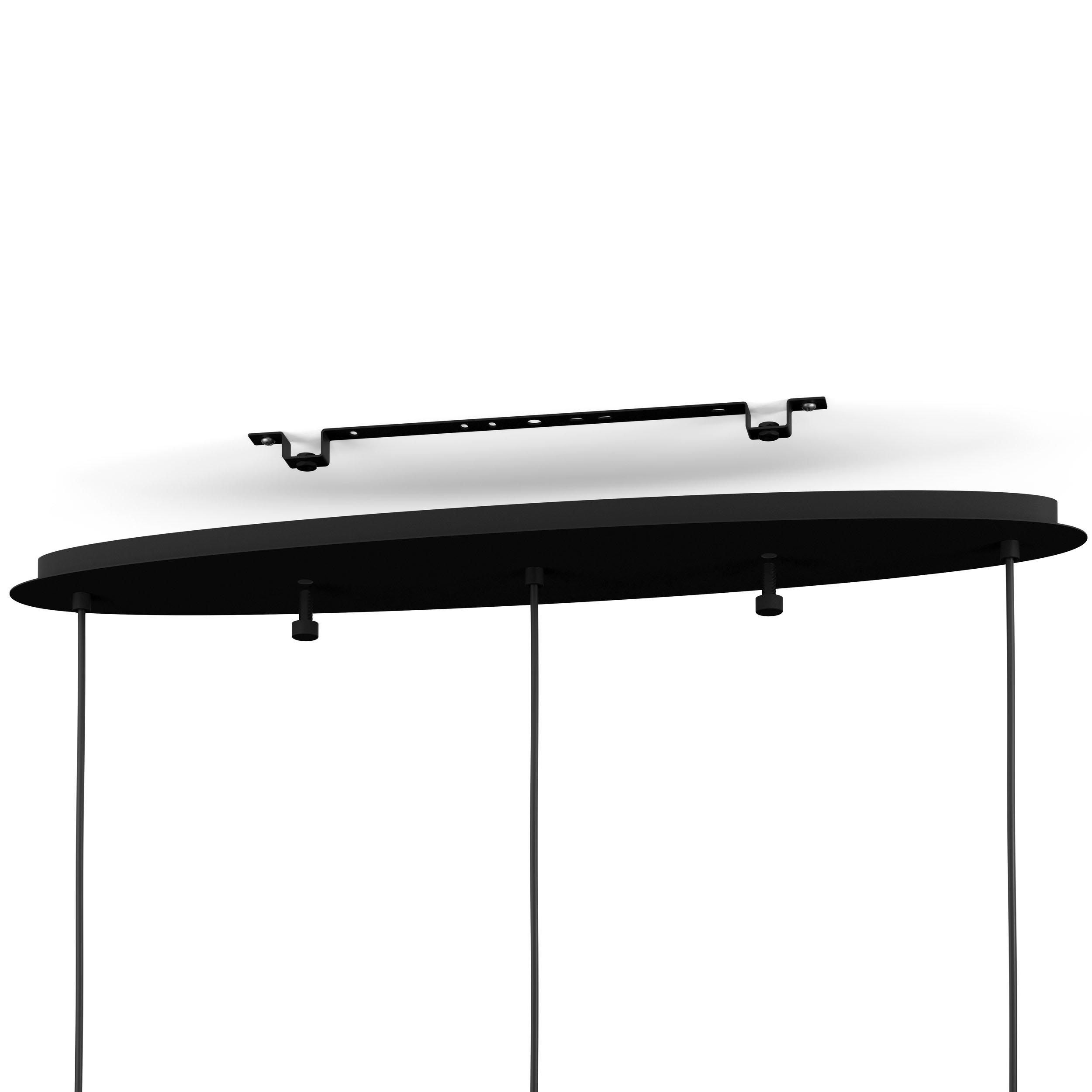 Suspension métal noir AGUILARES barre 3 E27 3X40W