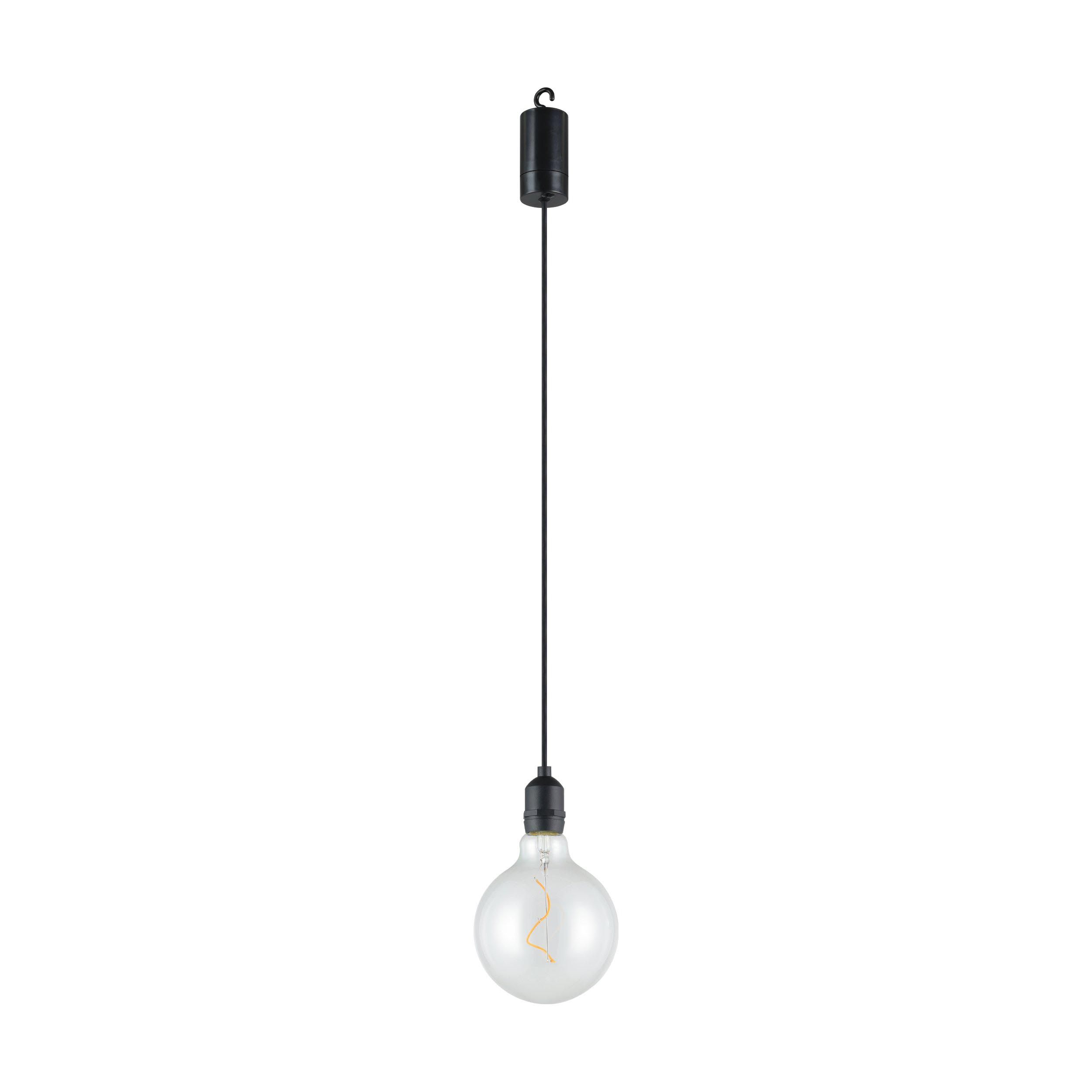 Suspension extérieure plastique noir/opale VIGNANELLO LED INT 1X0,06W